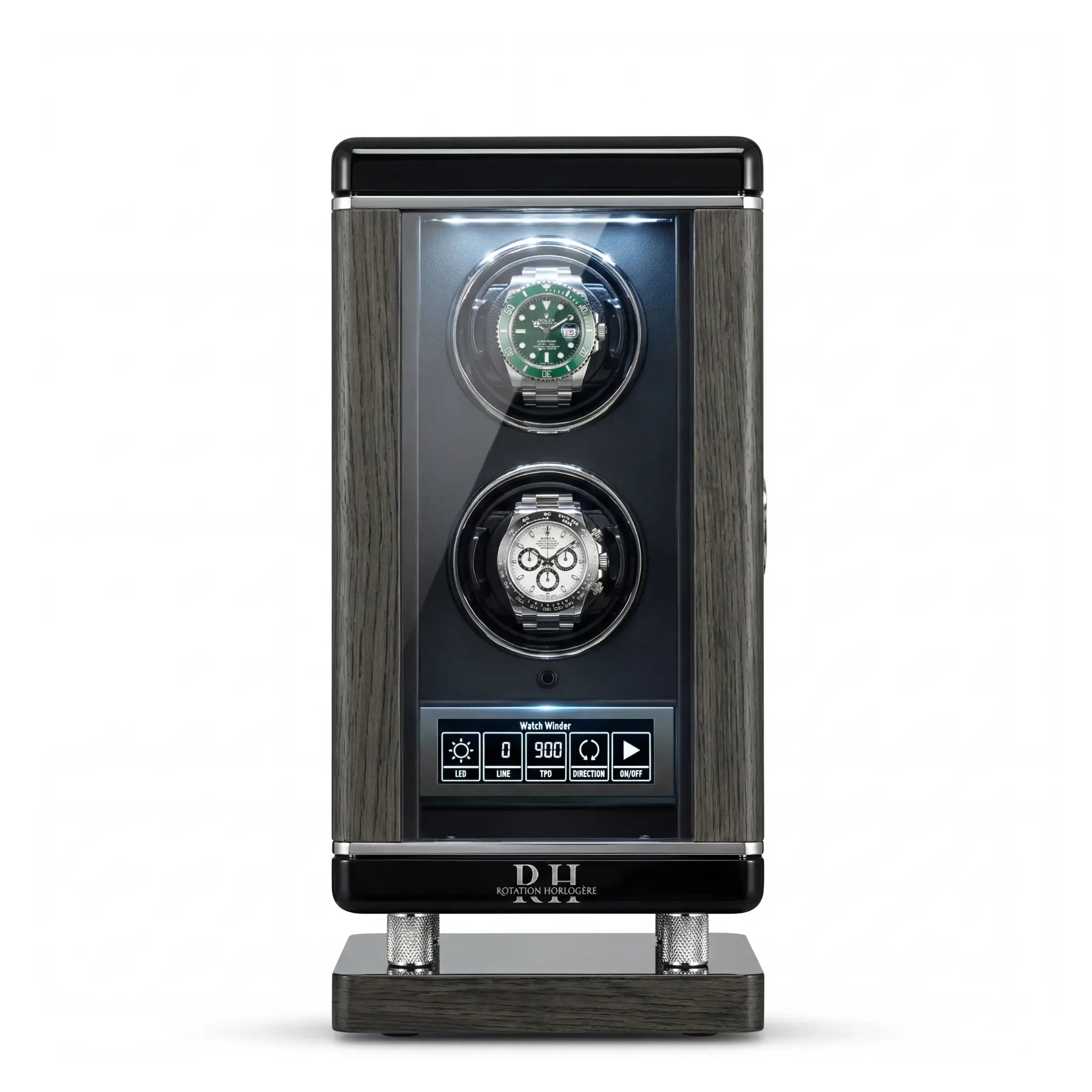 Diplomate – Armoire à remontoir de montres automatique Rotation Horlogere 2 emplacements