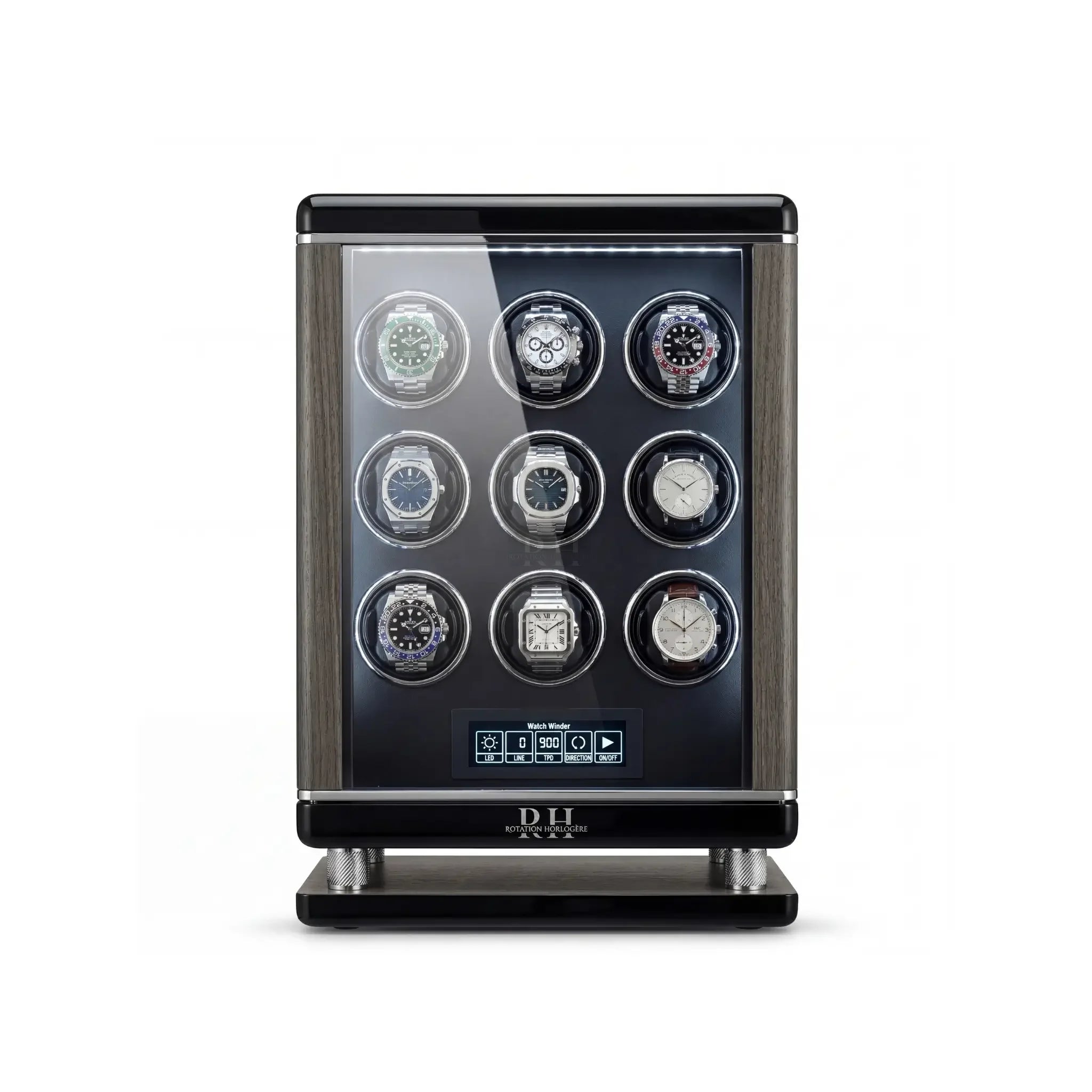 Diplomate – Armoire à remontoir de montres automatique Rotation Horlogere 9 emplacements