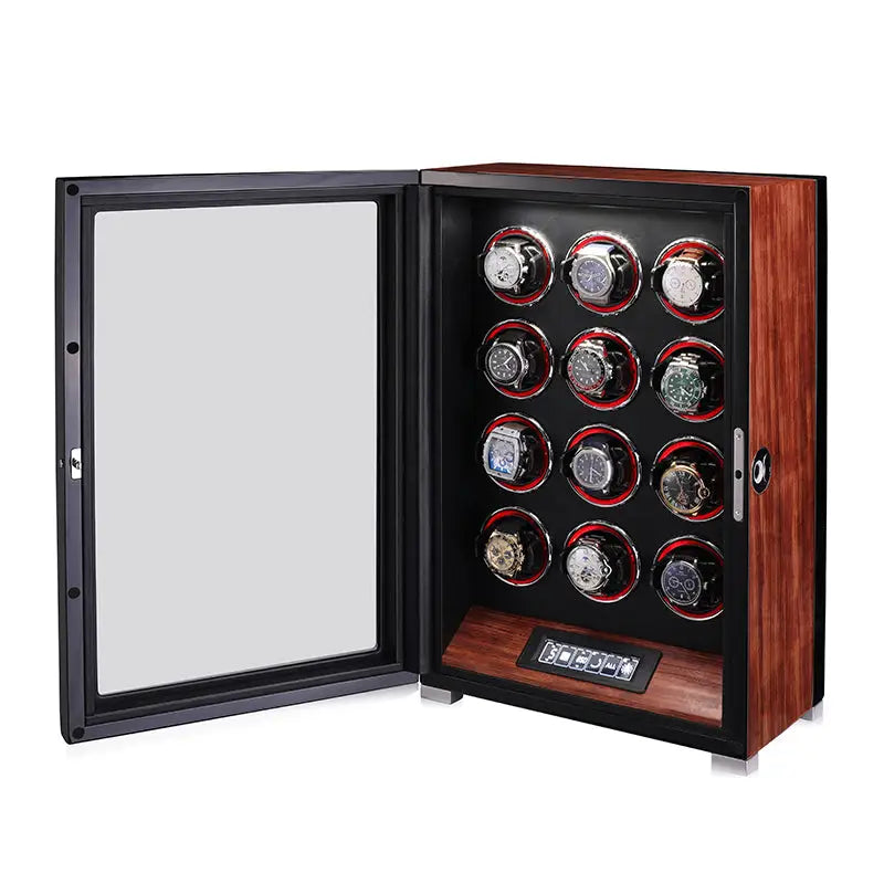 Ambassadeur – édition Signature en Bois de Poirier à Fleurs - 12 Emplacements | Rotation Horlogère