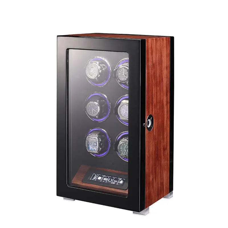 Ambassadeur – édition Signature en Bois de Poirier à Fleurs - 6 Emplacements | Rotation Horlogère