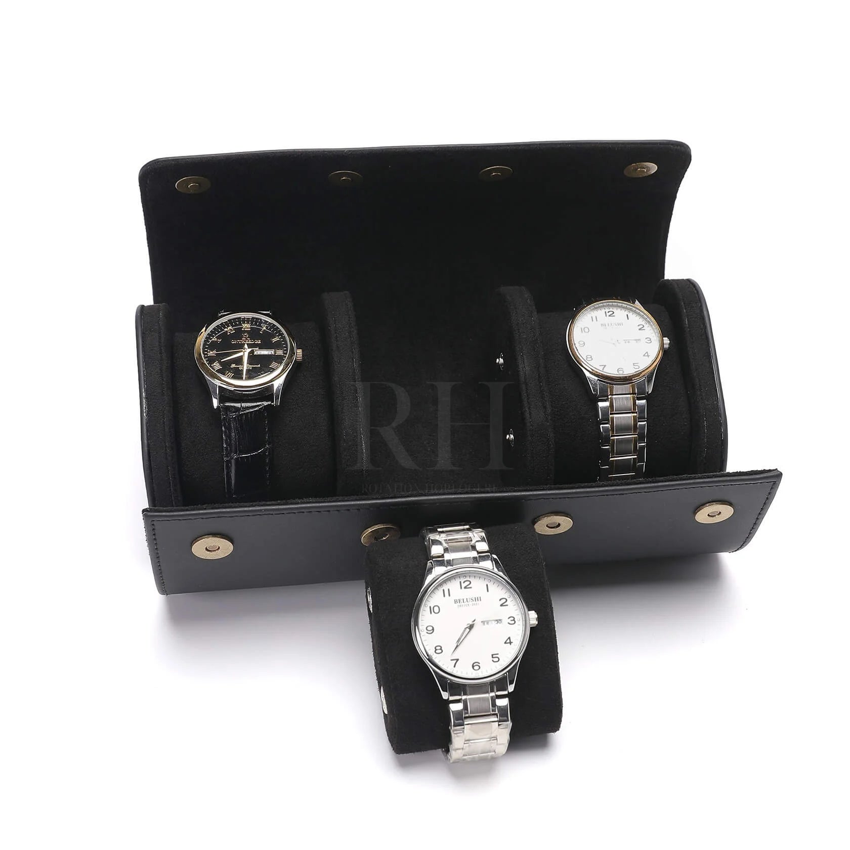 Atelier Trio – écrin Personnalisable pour 3 Montres - Rotation Horlogère