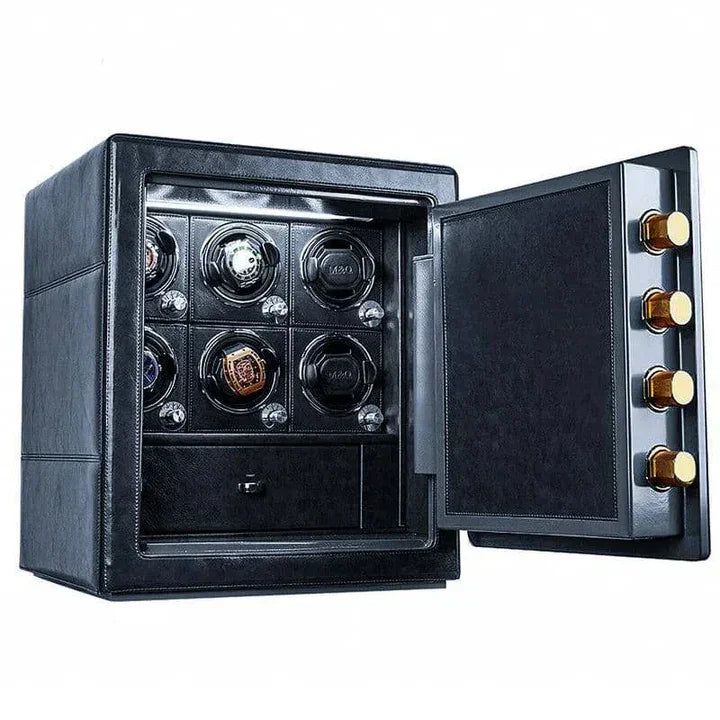 Atlas™ – Coffre-fort Remontoir pour 6 Montres - Noir | Rotation Horlogère