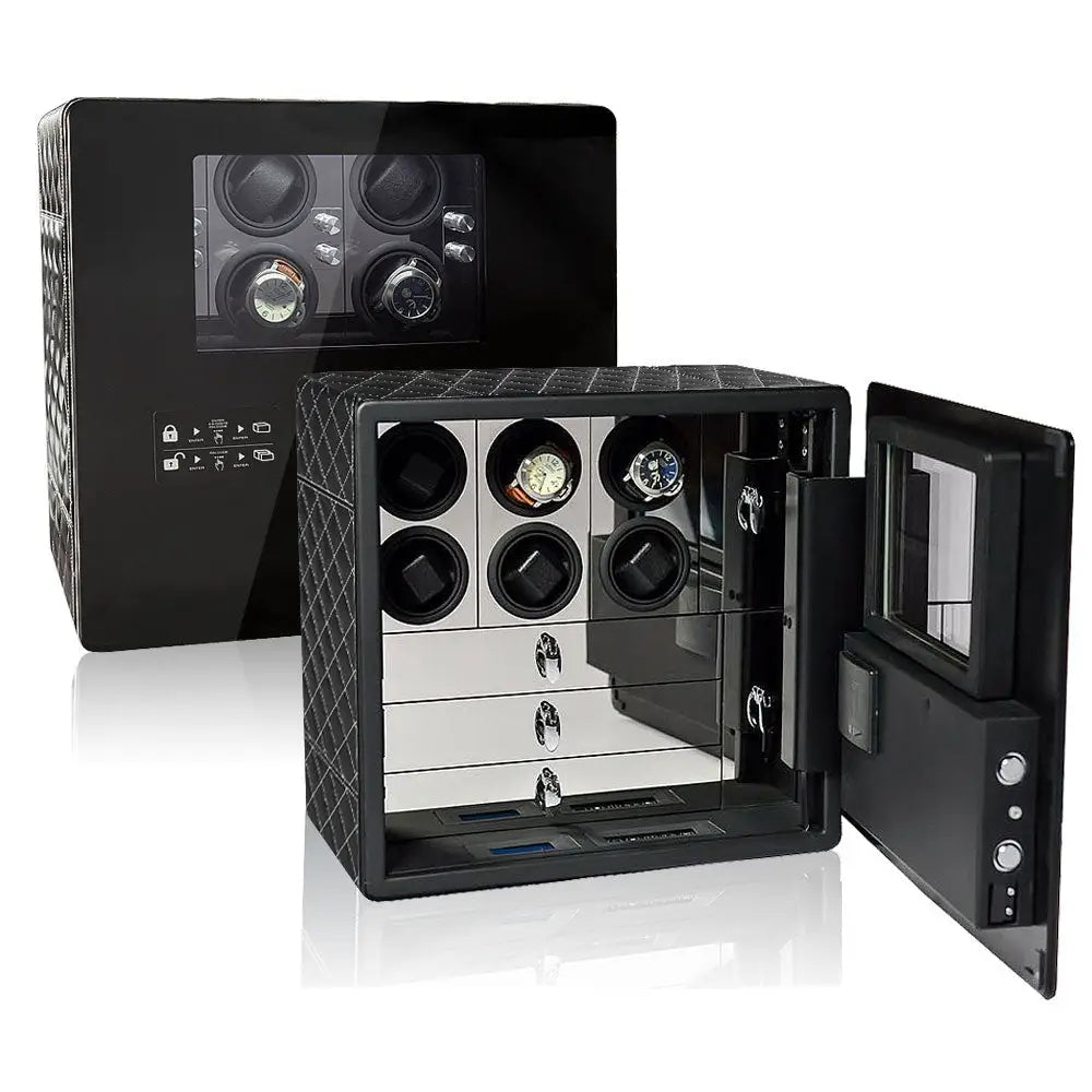 Bastion – Coffre Fort avec Remontoirs 6 Montres - Miroir | Rotation Horlogère