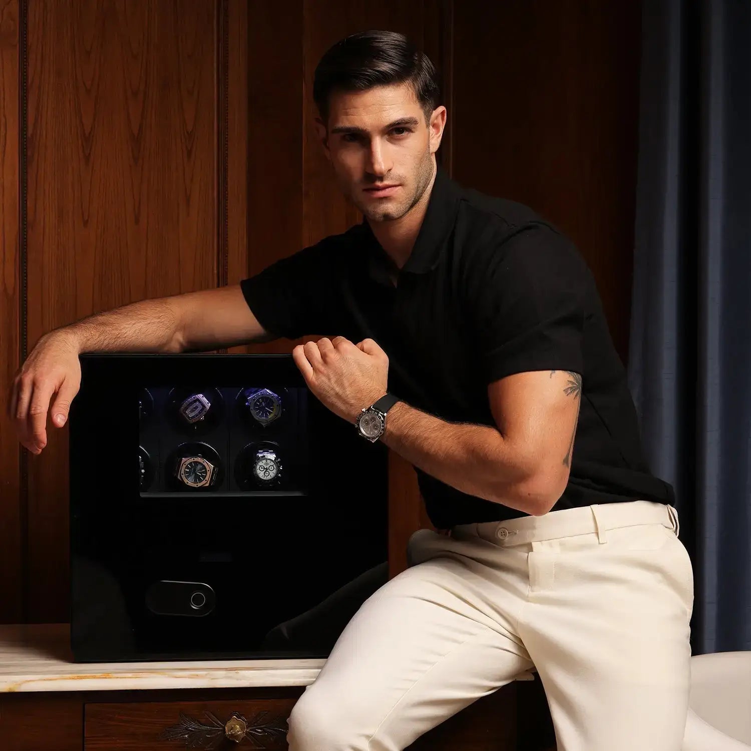 Bastion – Coffre Fort avec Remontoirs 6 Montres - Rotation Horlogère