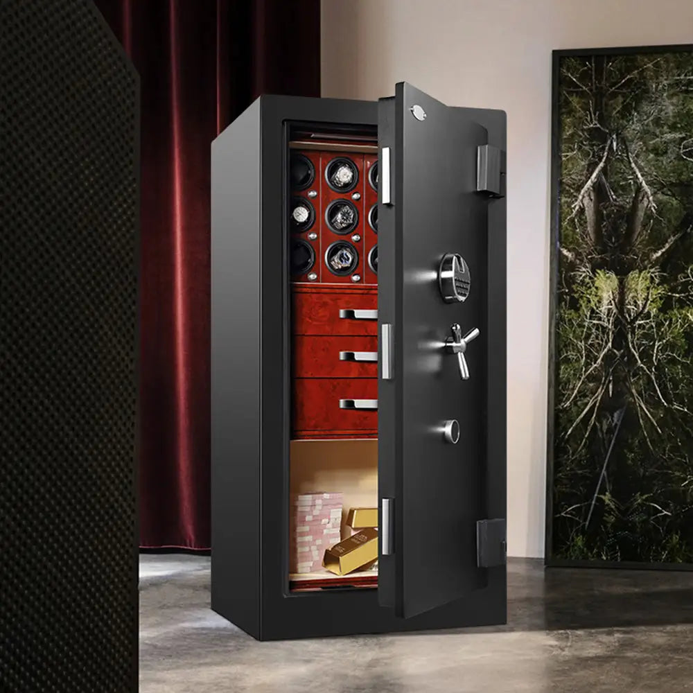 Bellagio™ – Coffre-fort avec Remontoirs pour 12 Montres - Rouge Impérial | Enigwatch®
