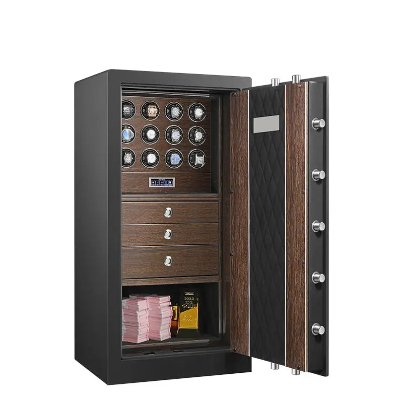 Bellagio Pro™ – Coffre-fort avec Remontoirs pour 12 Montres - Noyer | Rotation Horlogère