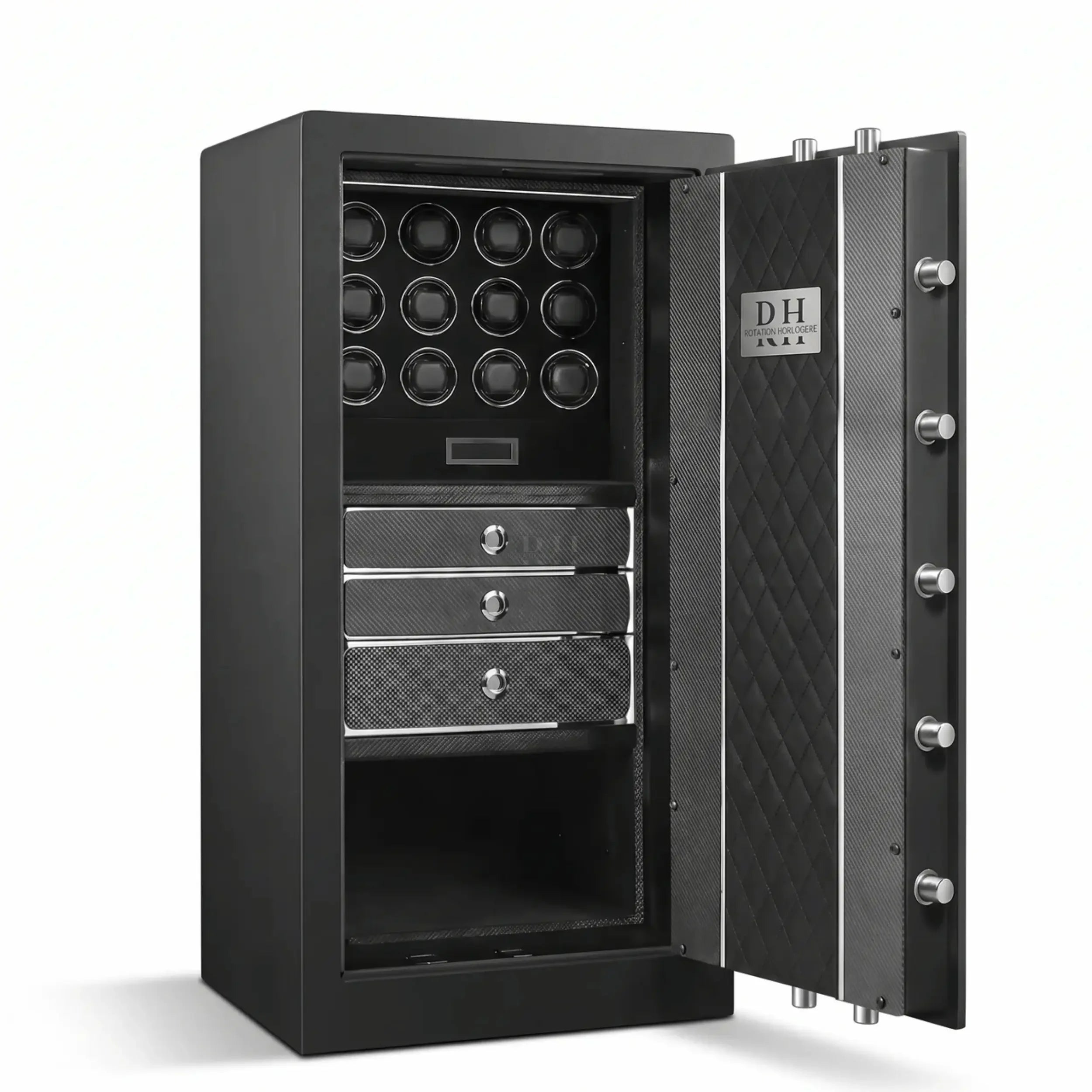 Bellagio Pro™ – Coffre-fort avec Remontoirs pour 12 Montres - Rotation Horlogère