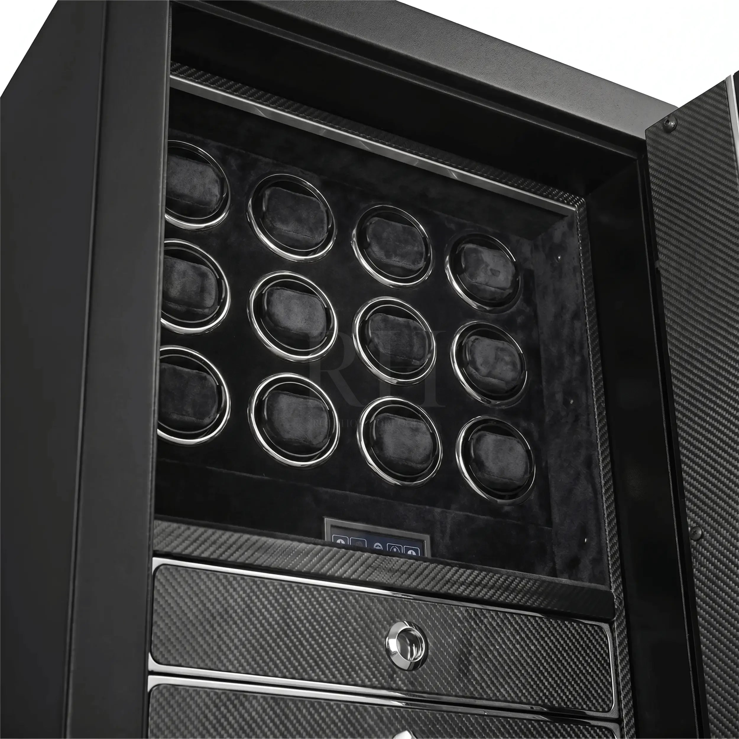 Bellagio Pro™ – Coffre-fort avec Remontoirs pour 12 Montres - Rotation Horlogère