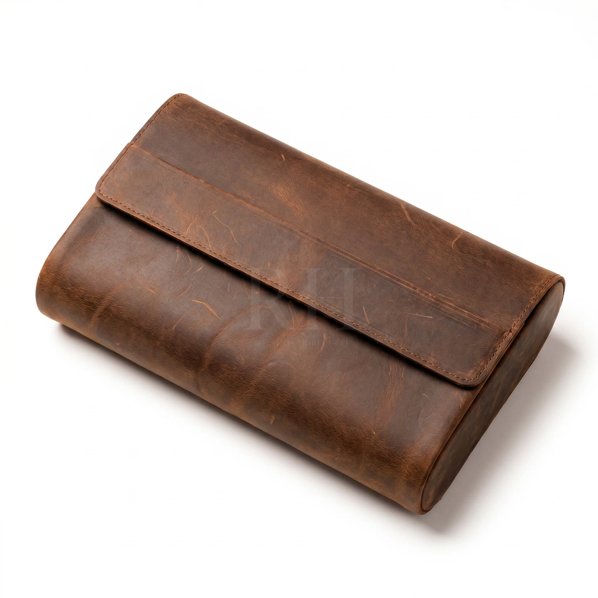 Boite à Montre de Voyage en Cuir Pleine Fleur Marron – Aléria™ 8 Montres - Rotation Horlogère