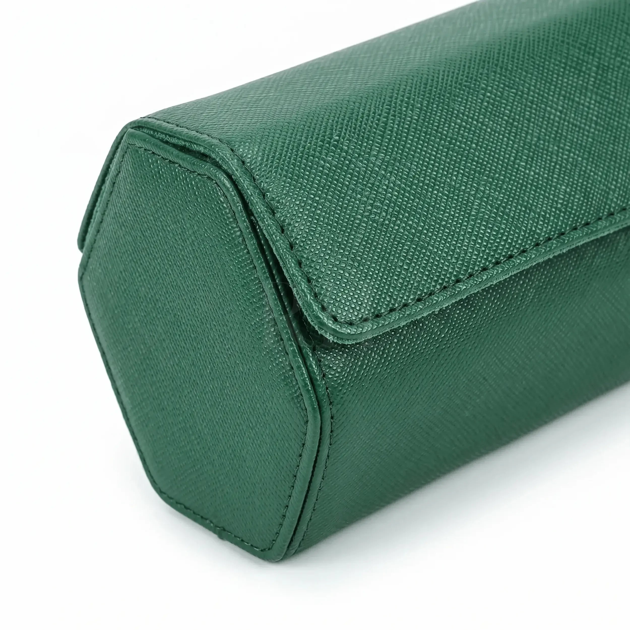 Boîte à Montre en Cuir Milano™, Saffiano Vert pour 3 Montres - Rotation Horlogère