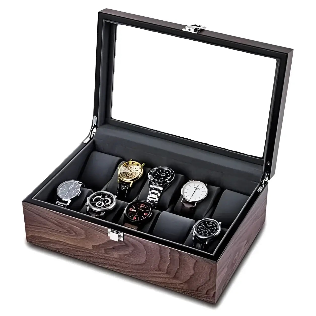 Boite à Montre - Noyer Majestueux - Rotation Horlogère