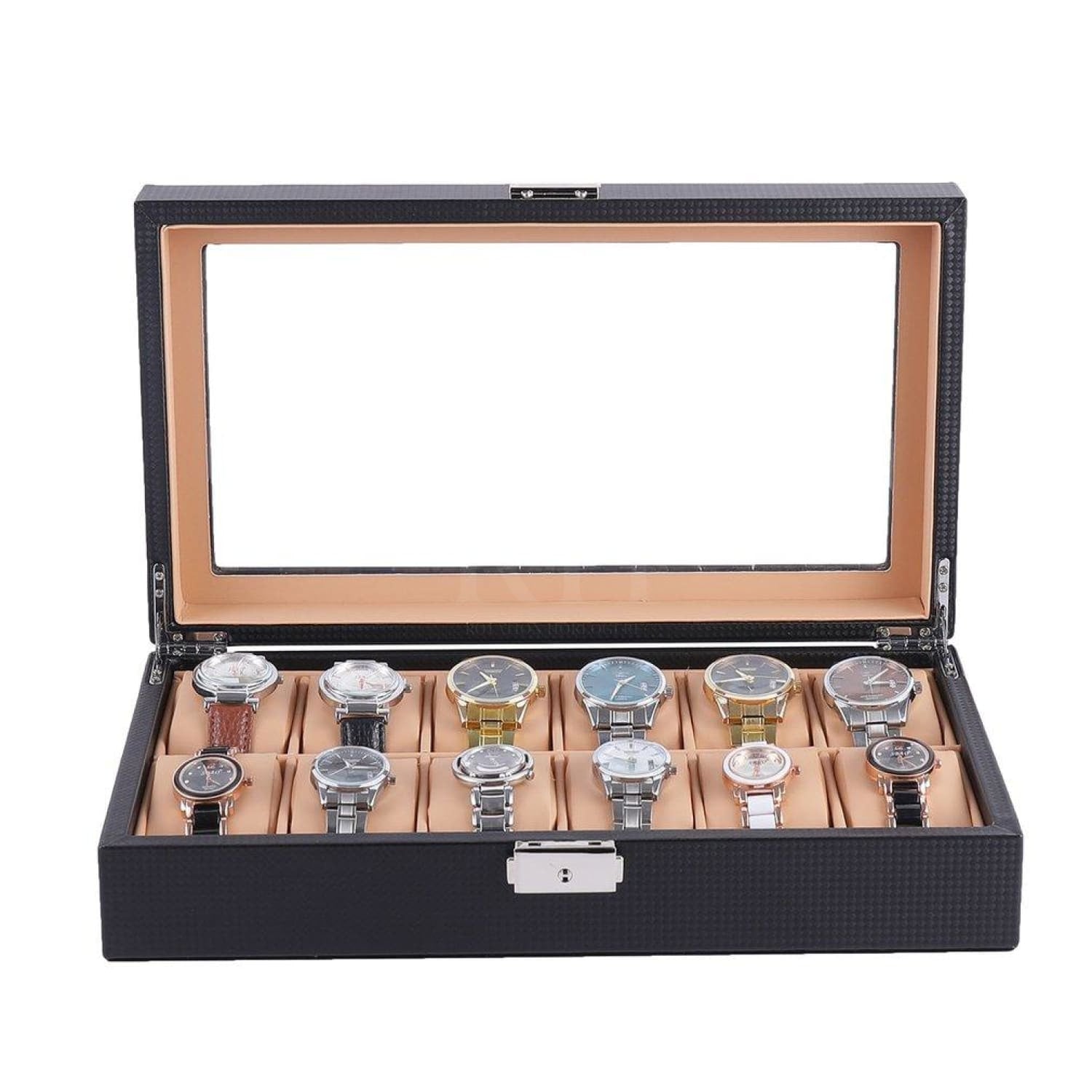 Boîte de Rangement pour Montres Homme Noir - Shadowvault - 12 - Emplacements | Rotation Horlogère