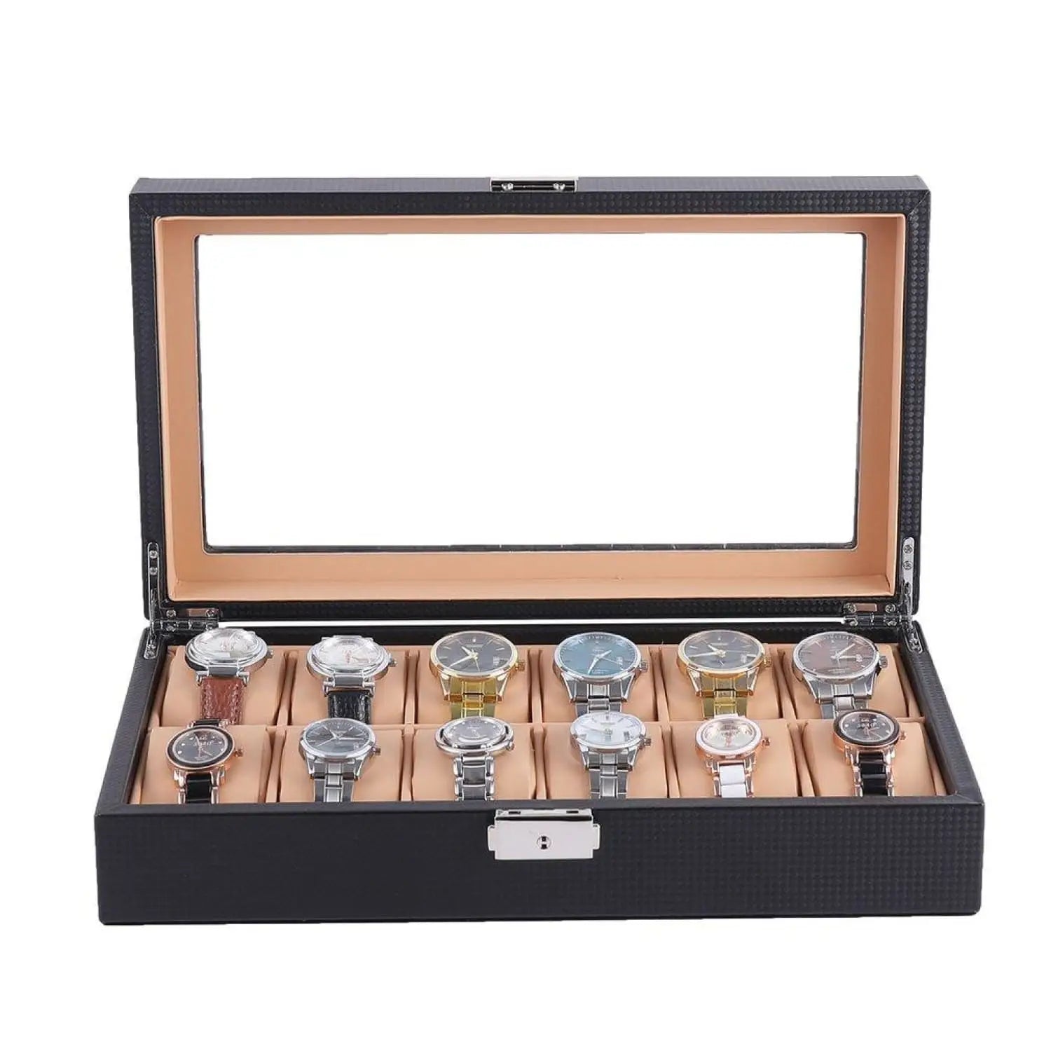 Boîte de Rangement pour Montres Homme Noir - Shadowvault - 12 - Emplacements | Rotation Horlogère