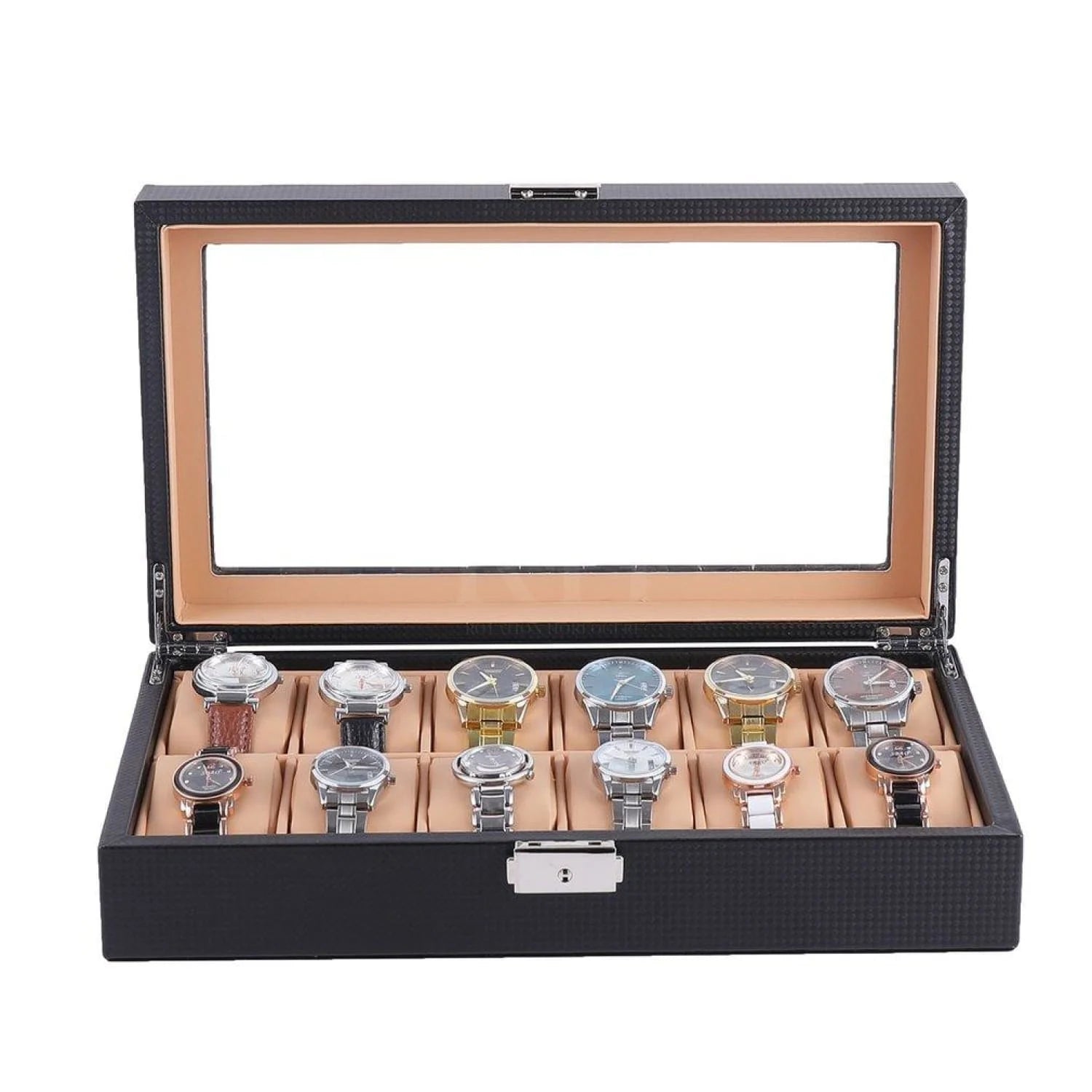 Boîte de Rangement pour Montres Homme Noir - Shadowvault - 12 - Emplacements | Rotation Horlogère