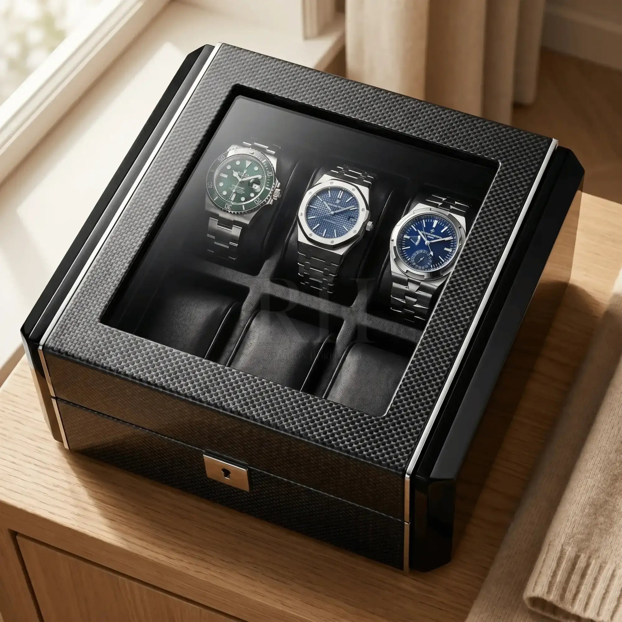 Scuderia™ - Boite à Montre Luxe pour 6 Montres - Rotation Horlogère