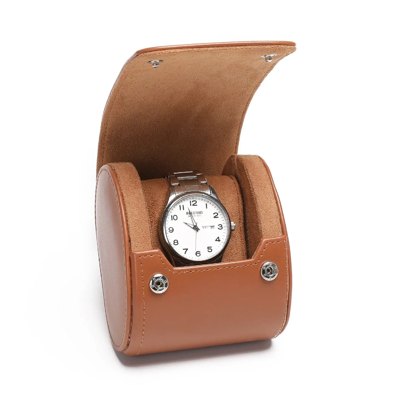 Capri Solo – écrin Personnalisable pour 1 Montre - Marron Cognac | Rotation Horlogère