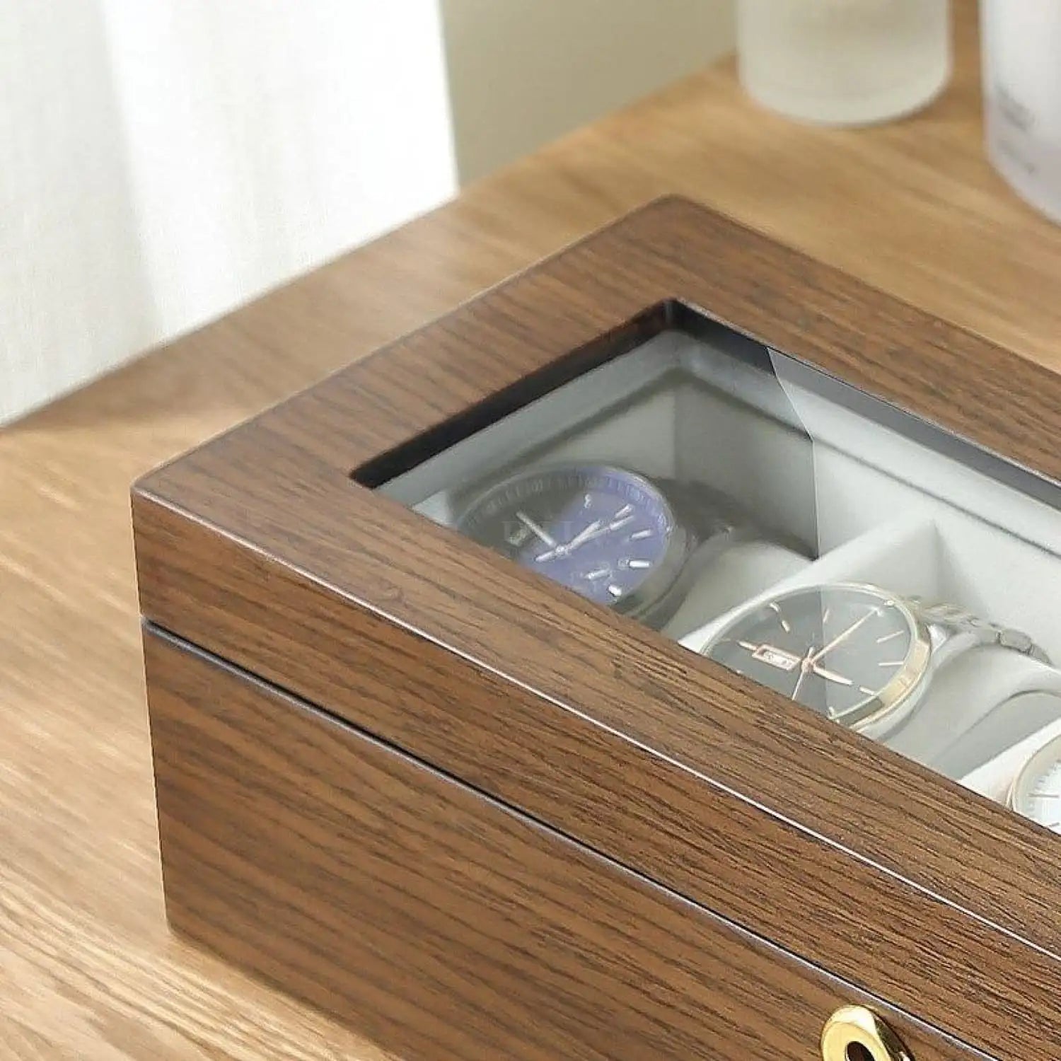 Coffret Montre Bois - Woodtime 5 Emplacements - Rotation Horlogère