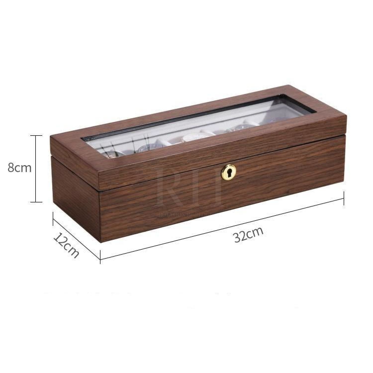 Coffret Montre Bois - Woodtime 5 Emplacements - Rotation Horlogère