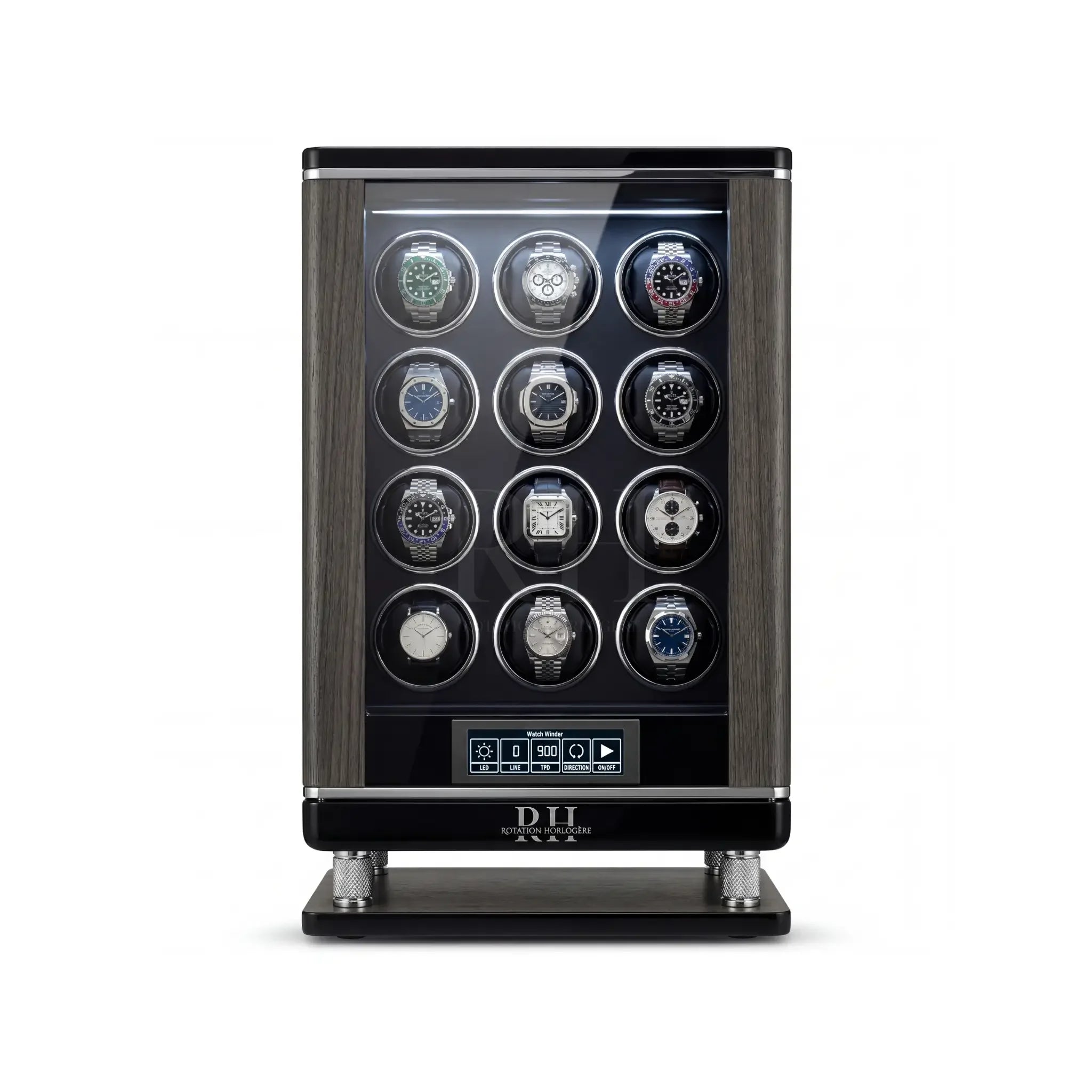 Diplomate – Armoire à remontoir de montres automatique Rotation horlogere 12 emplacements