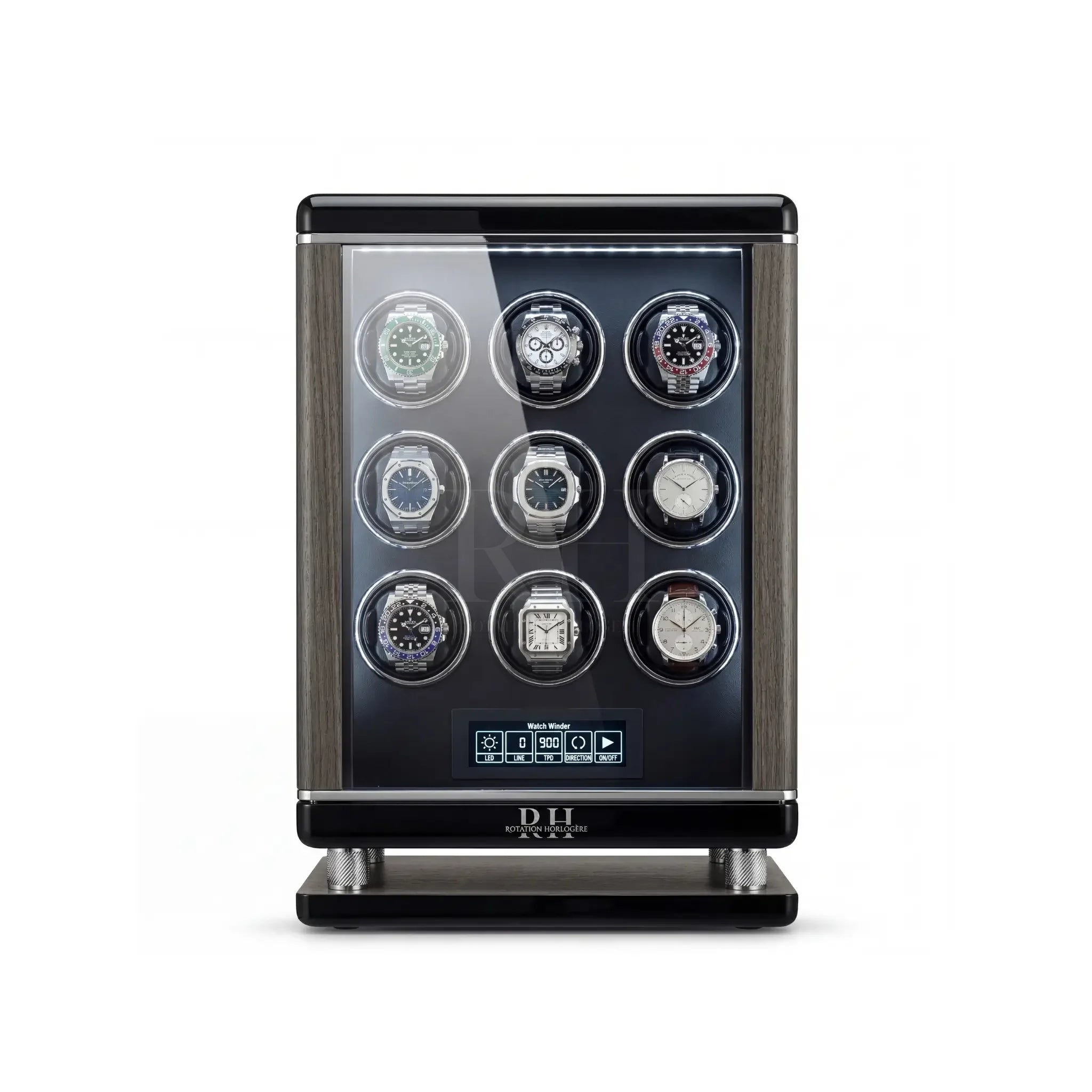 Diplomate – Armoire à remontoir de montres automatique Rotation Horlogere 9 emplacements