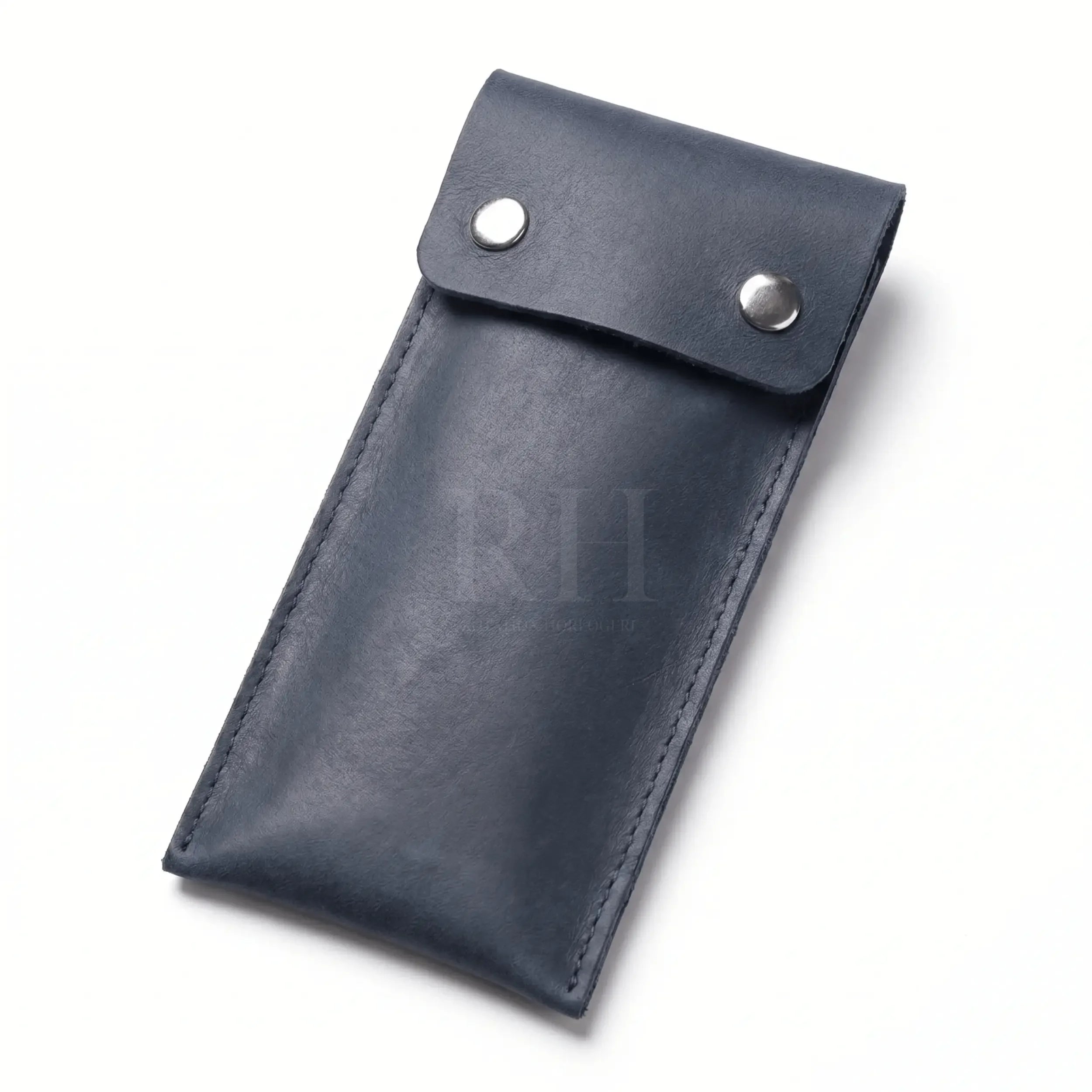Etui Capri™ - étui de Voyage en Cuir Pleine Fleur pour 1 Montre - Bleu Gris | Rotation Horlogère