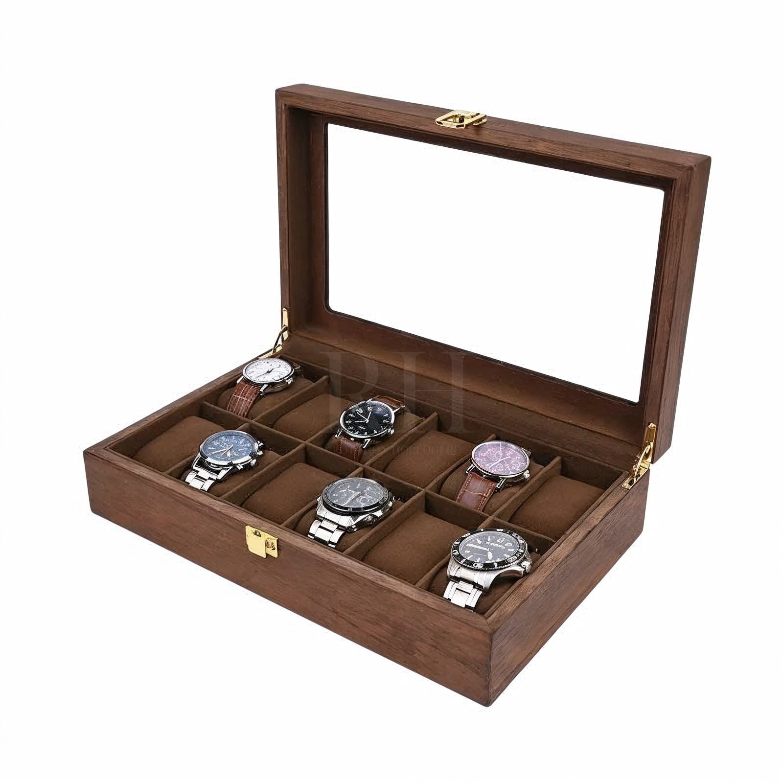 Héritage Duodeca – écrin en Bois pour 12 Montres - Finition Noyer | Rotation Horlogère