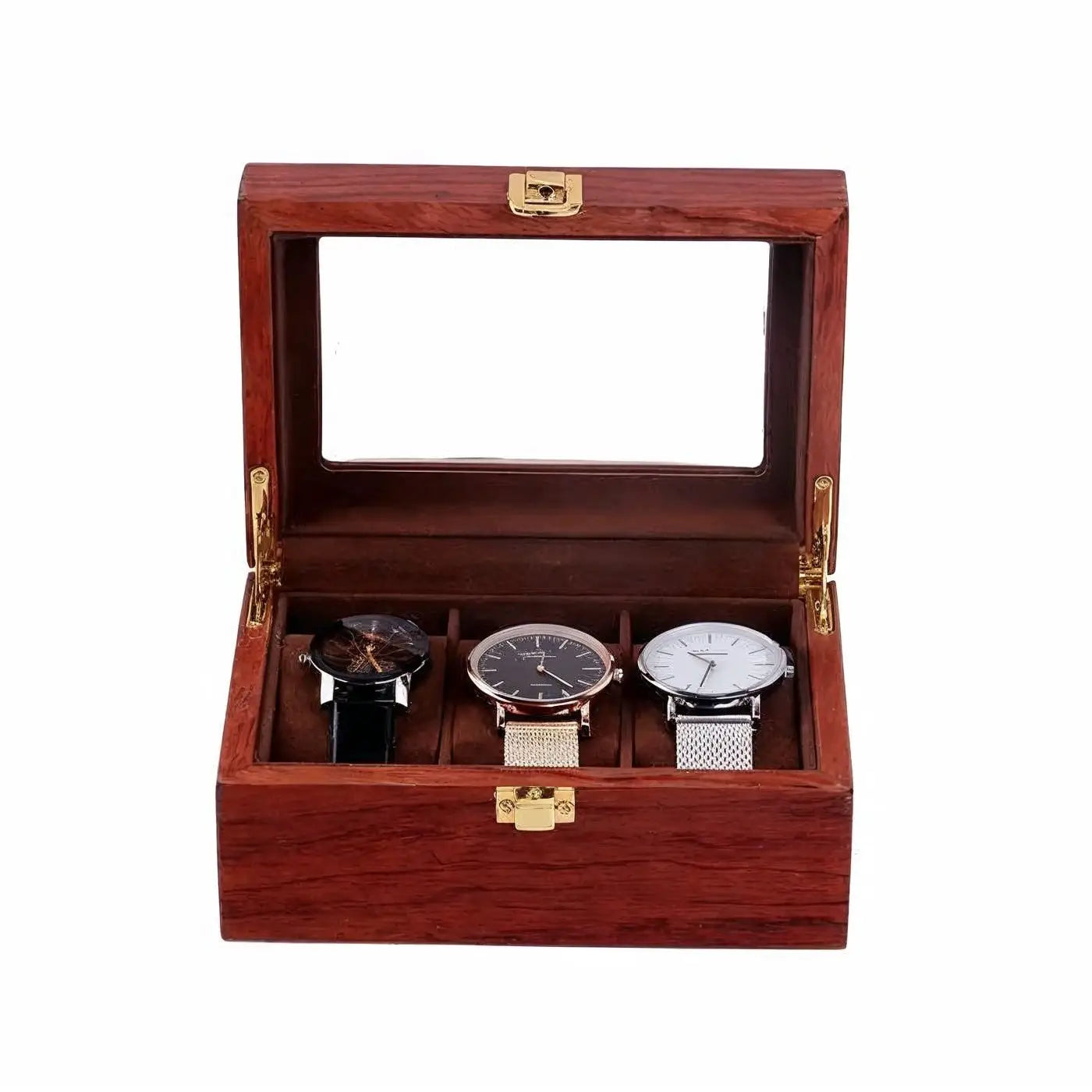 Héritage Trio – écrin en Bois pour 3 Montres - Rotation Horlogère