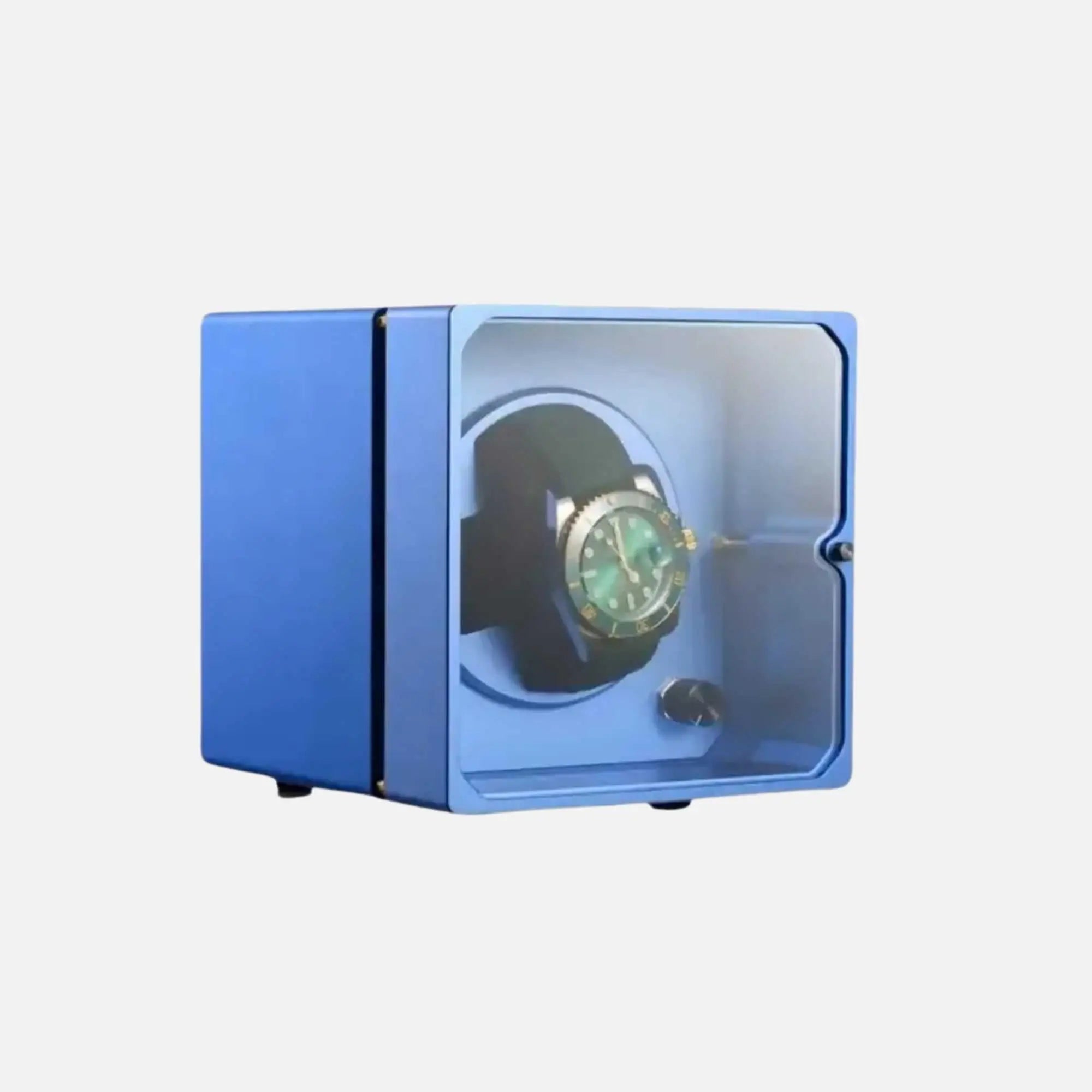 Nexus Solo – Remontoir Cube - Aluminium Bleu | Rotation Horlogère