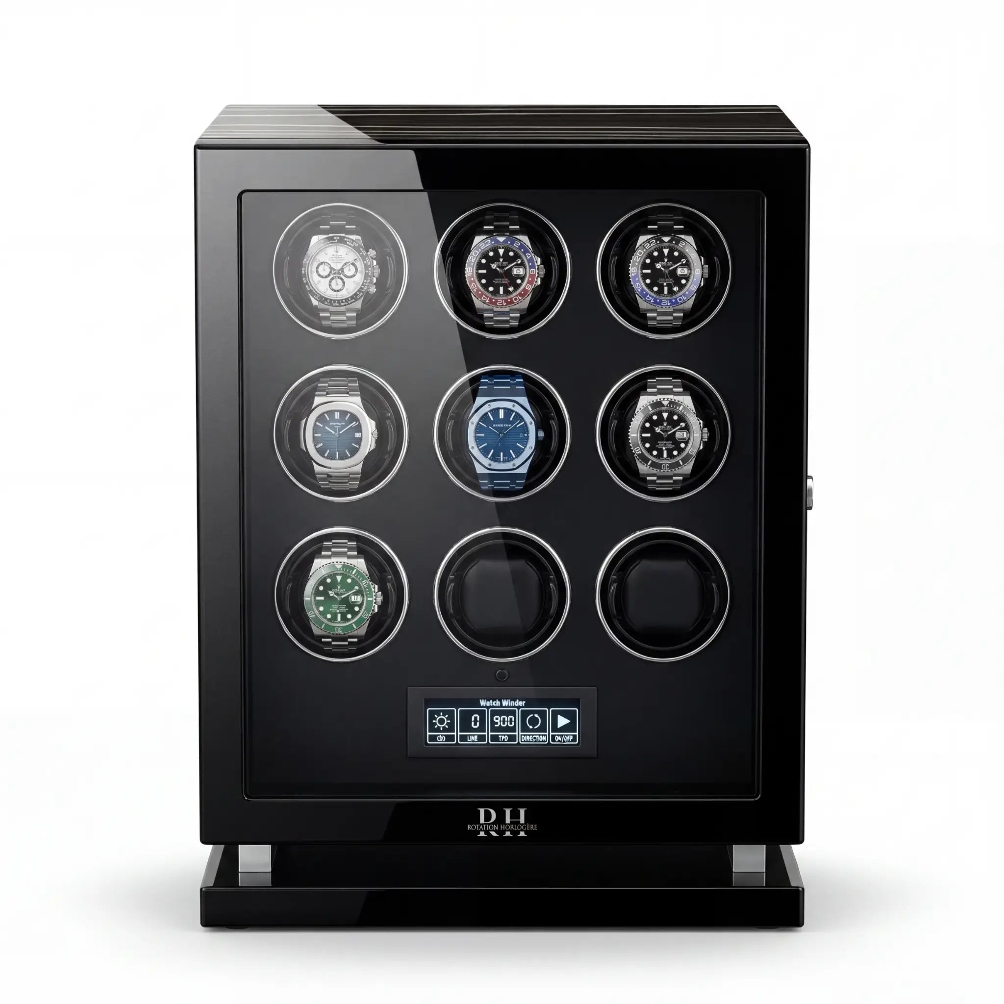 Président – Remontoir Intelligent à Serrure Biométrique - 9 Emplacements | Rotation Horlogère