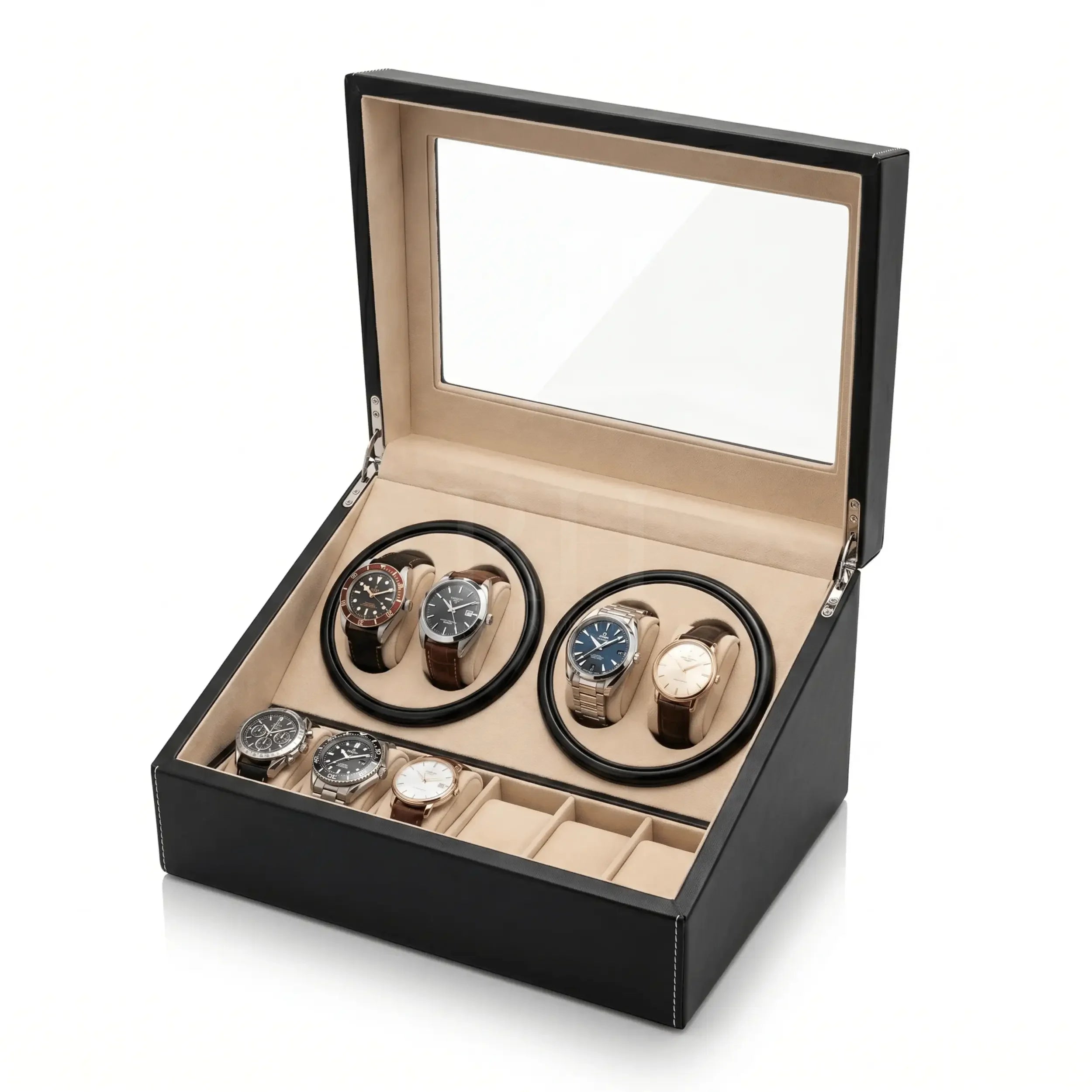 remontoir portofino pour 4 montres et 6 rangements rotation horlogere