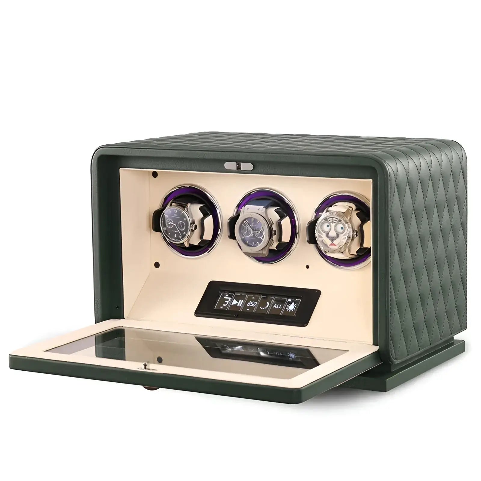 Remontoir Automatique Daytona pour 2 à 12 Montres - Emeraude / 3 Emplacements | Rotation Horlogère