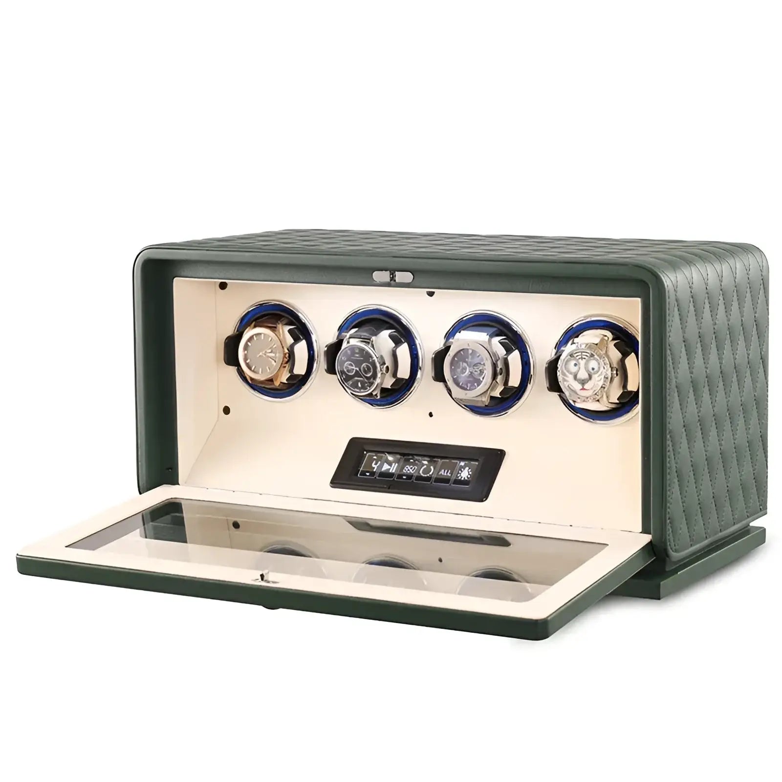 Remontoir Automatique Daytona pour 2 à 12 Montres - Emeraude / 4 Emplacements | Rotation Horlogère
