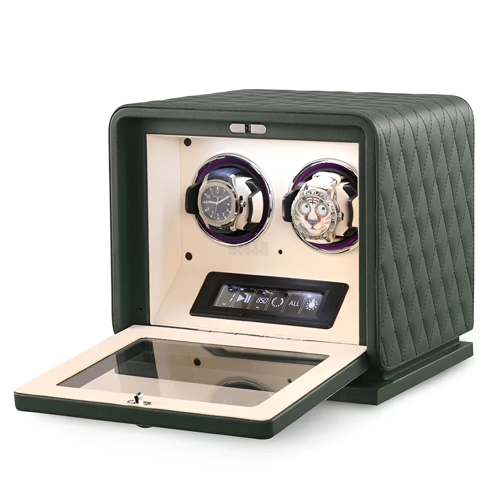 Remontoir Automatique Daytona pour 2 à 12 Montres - Emeraude / Emplacements | Rotation Horlogère