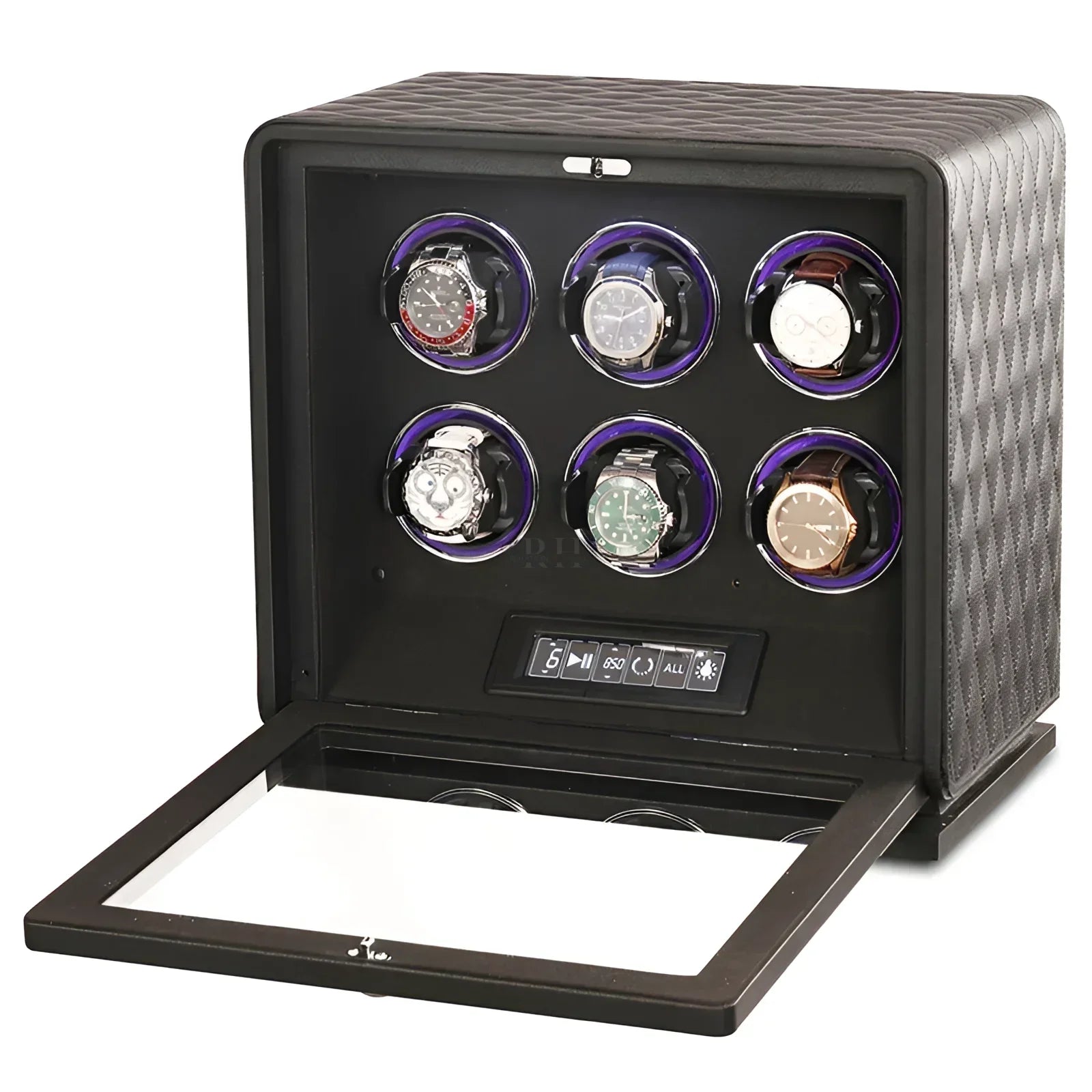 Remontoir Automatique Daytona pour 2 à 12 Montres - Noir / 6 Emplacements | Rotation Horlogère