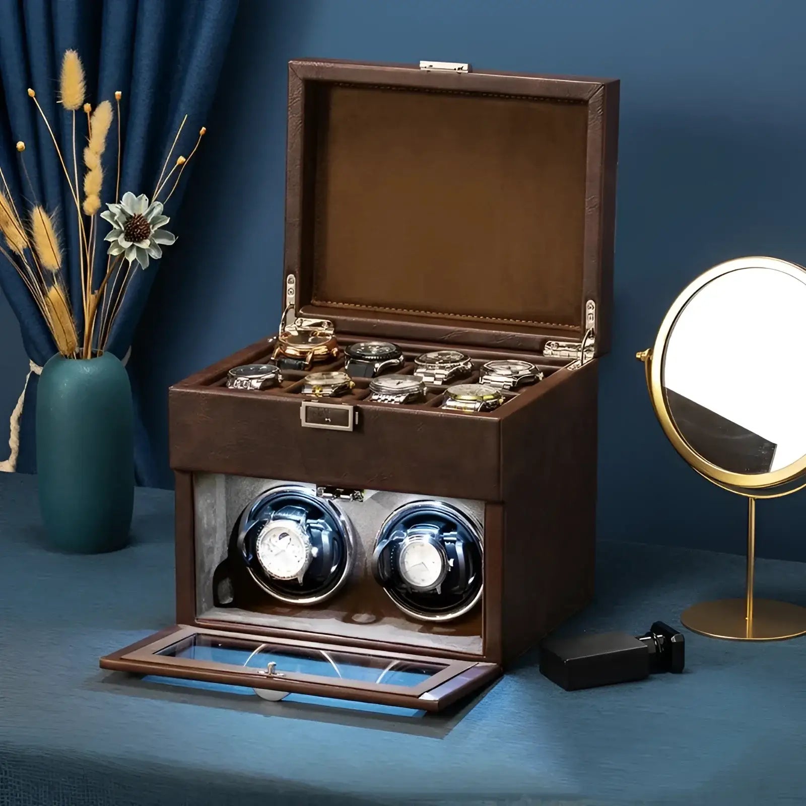 Remontoir Automatique - Orion Duo Cognac - Rotation Horlogère