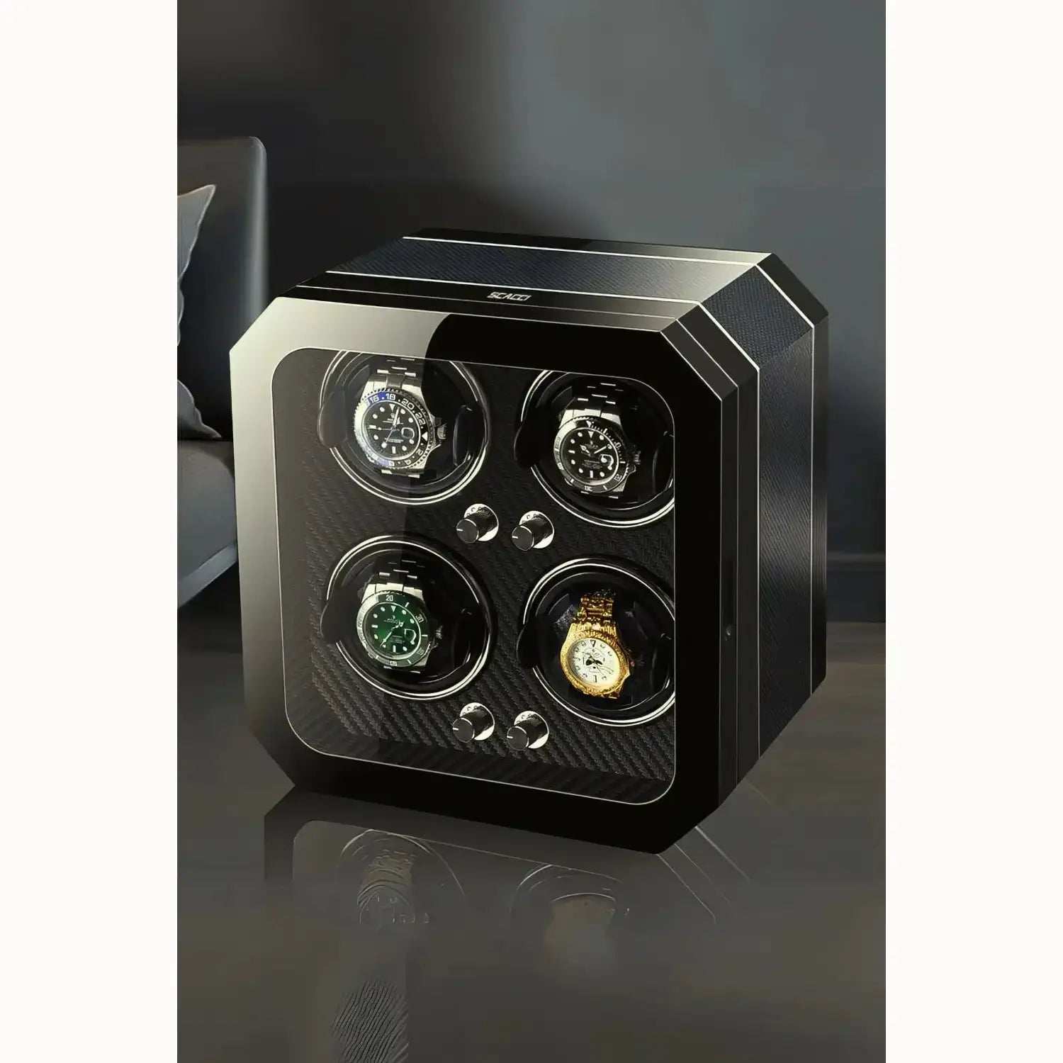 Remontoir Montre 4 Slots - Quantum Carbone - Rotation Horlogère