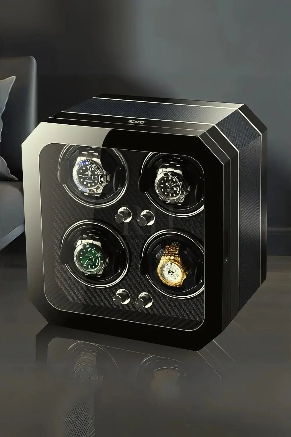 Remontoir Montre 4 Slots - Quantum Carbone - Rotation Horlogère
