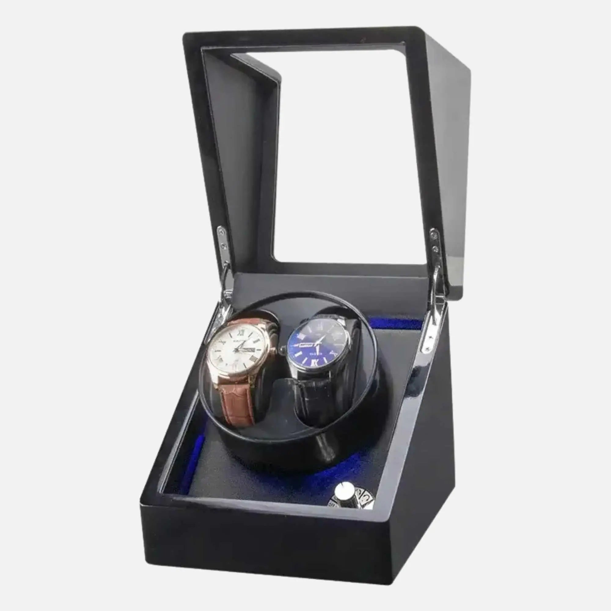 Remontoir Montre Automatique - élégance Duo - Piano Laqué Noir | Rotation Horlogère