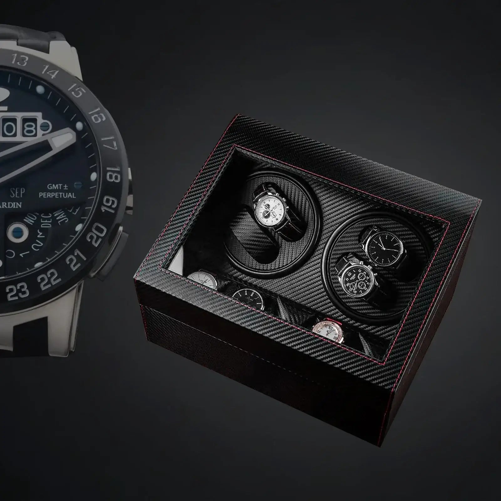 Remontoir Montre Carbone - élite - Rotation Horlogère