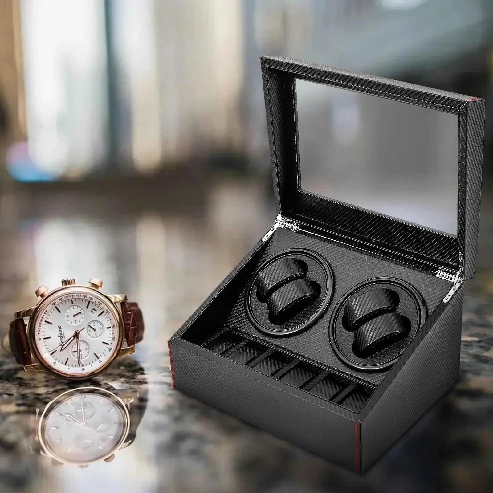 Remontoir Montre Carbone - élite - Rotation Horlogère