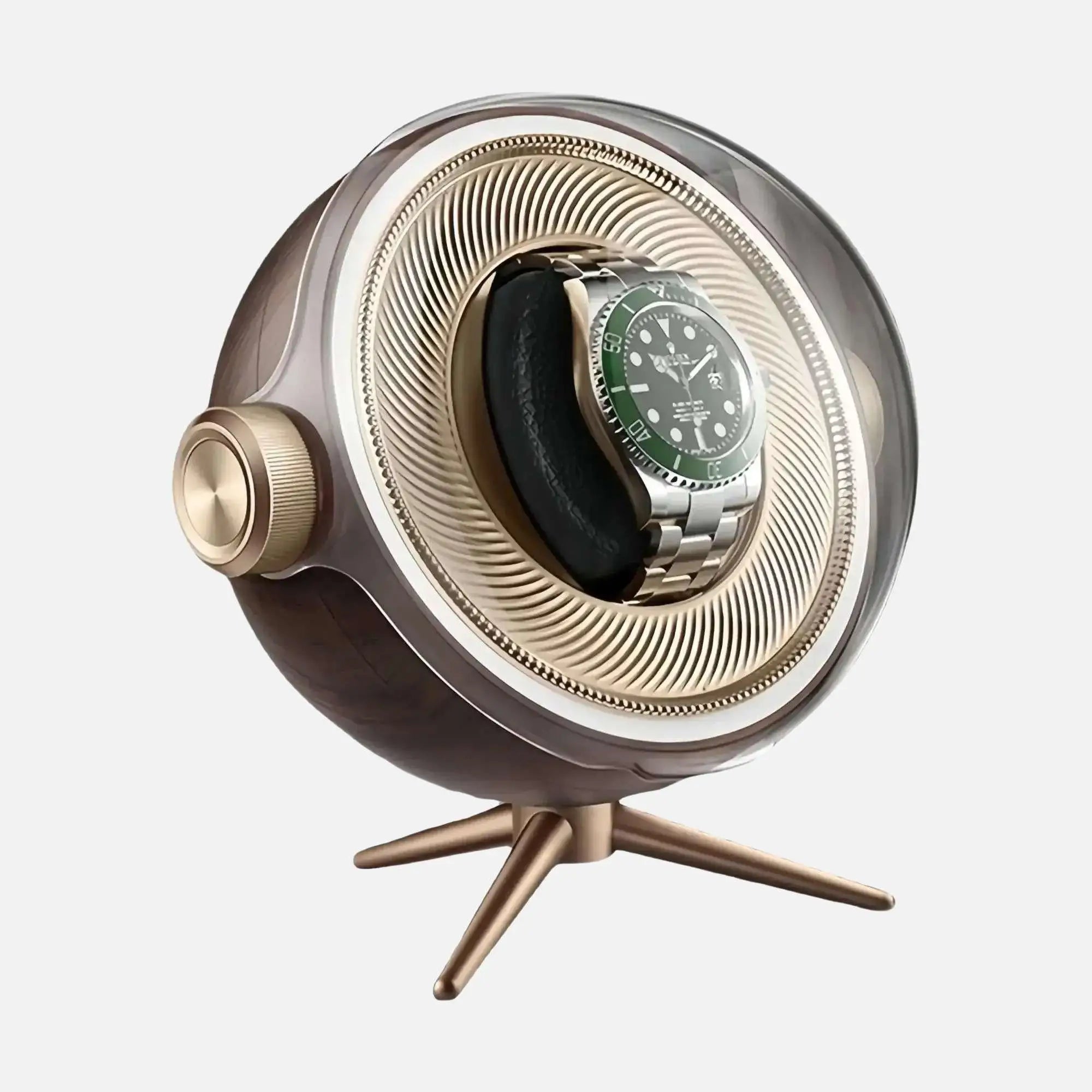 Remontoir Sphère Cosmos Solo - écrin Rotatif Design - Gold | Rotation Horlogère