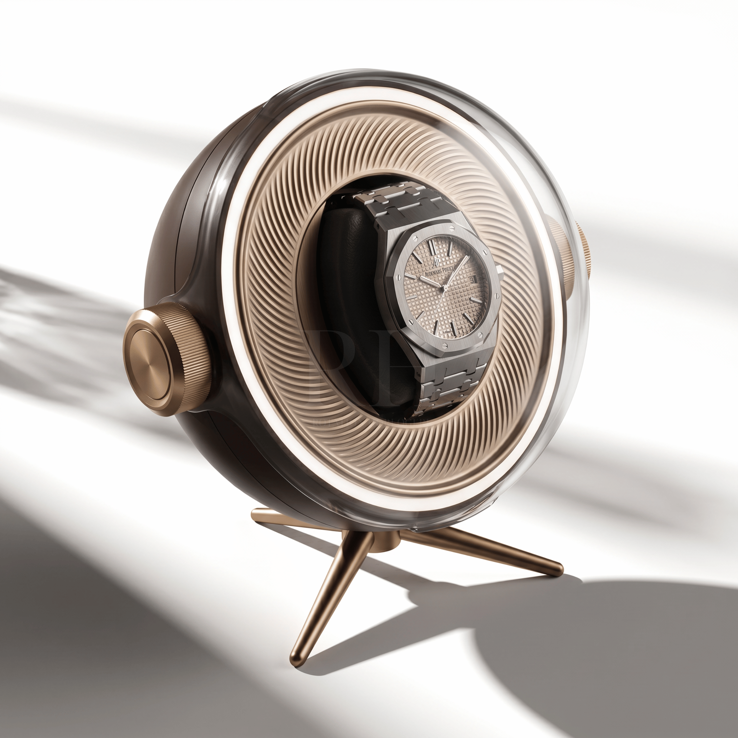 Remontoir Sphère Cosmos Solo - écrin Rotatif Design - Rotation Horlogère