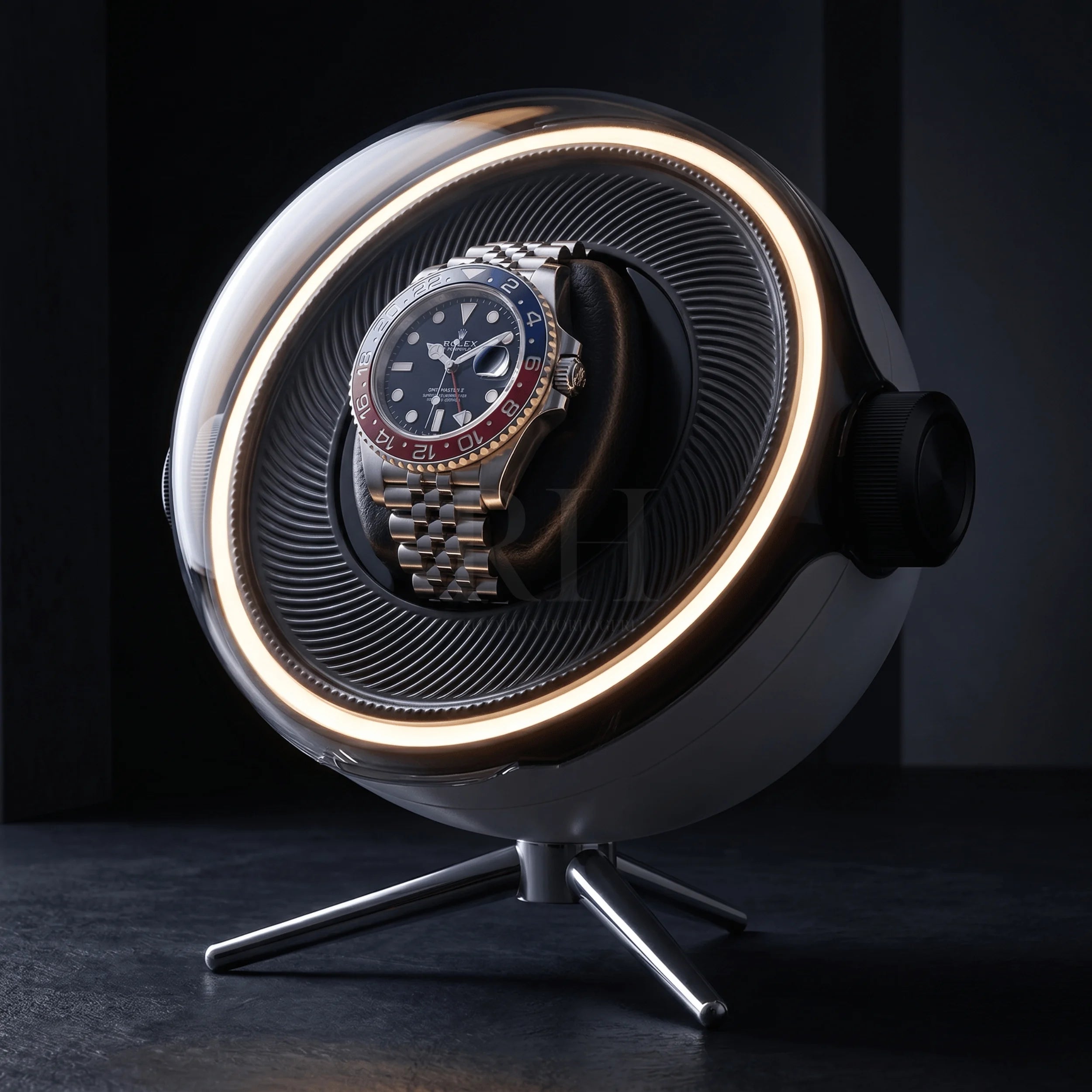 Remontoir Sphère Cosmos Solo - écrin Rotatif Design - Rotation Horlogère