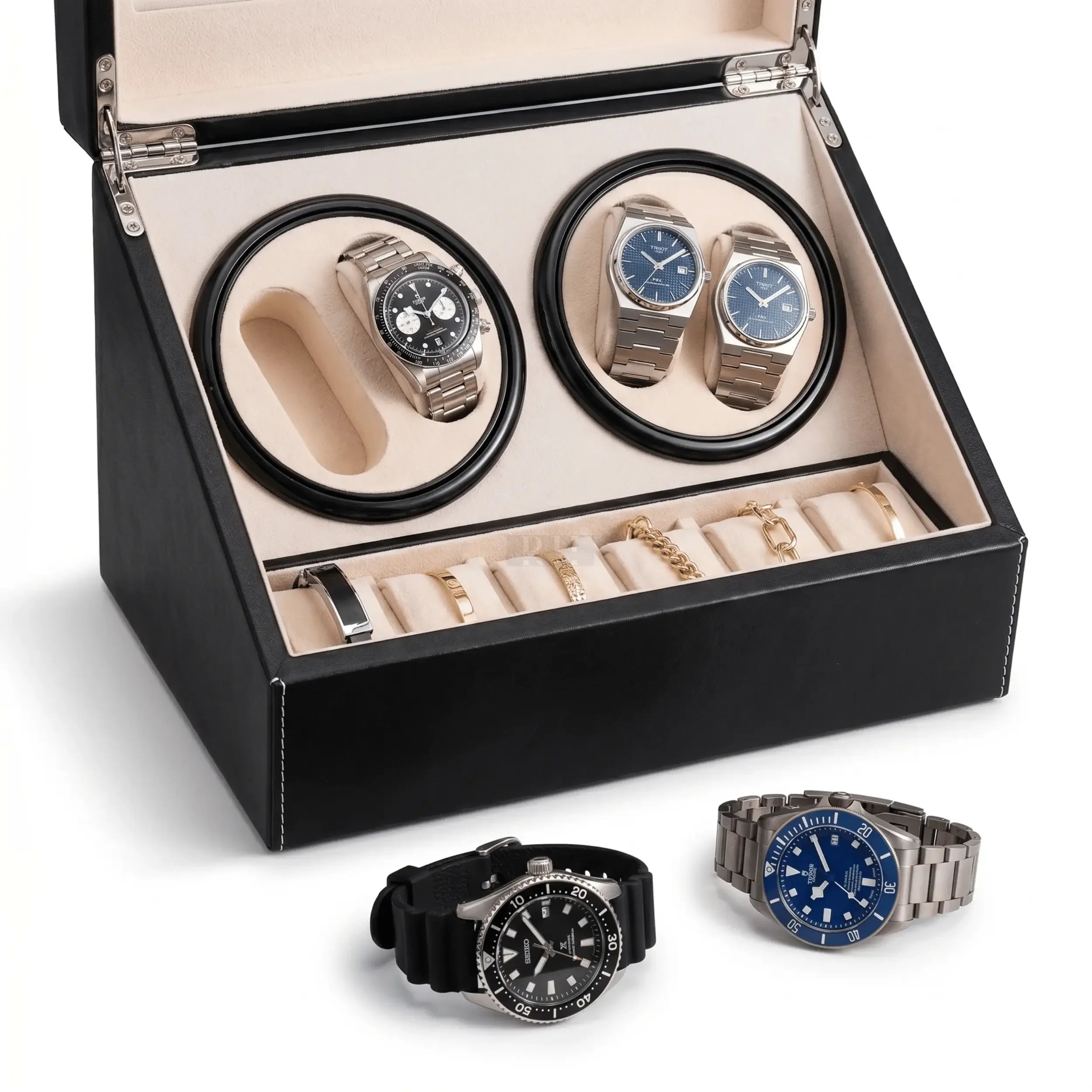 remontoir portofino pour 4 montres et 6 rangements rotation horlogere
