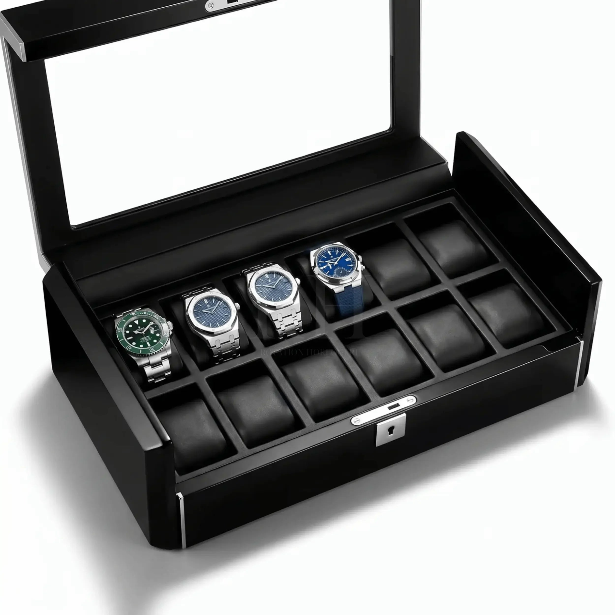 Scuderia™ - Boite à Montre Luxe pour 12 Montres - Rotation Horlogère