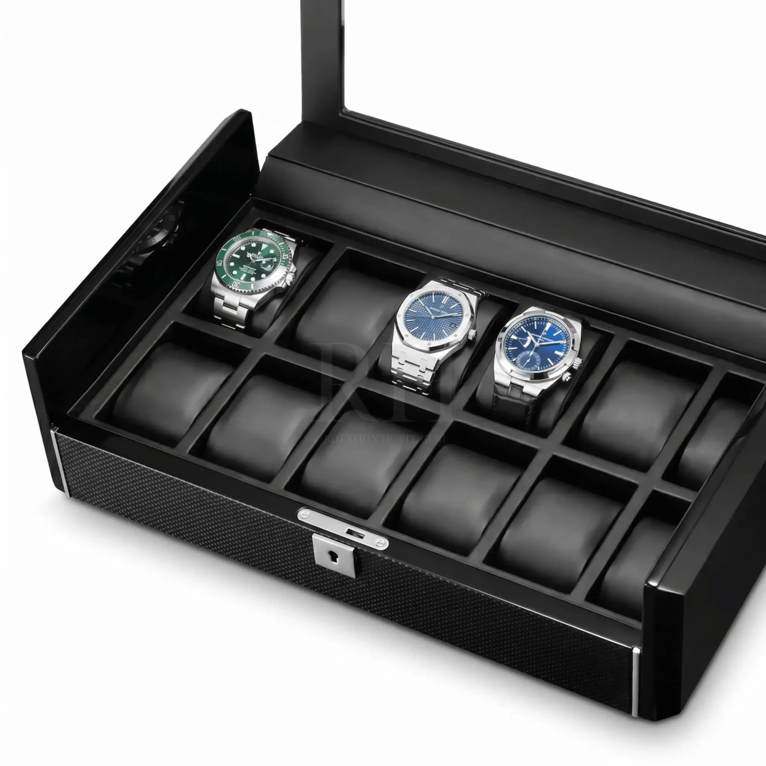 Scuderia™ - Boite à Montre Luxe pour 12 Montres - Rotation Horlogère