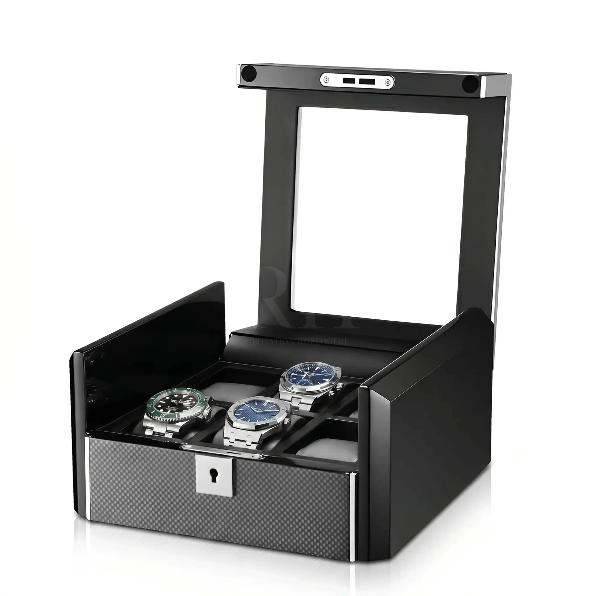 Scuderia™ - Boite à Montre Luxe pour 6 Montres - Rotation Horlogère