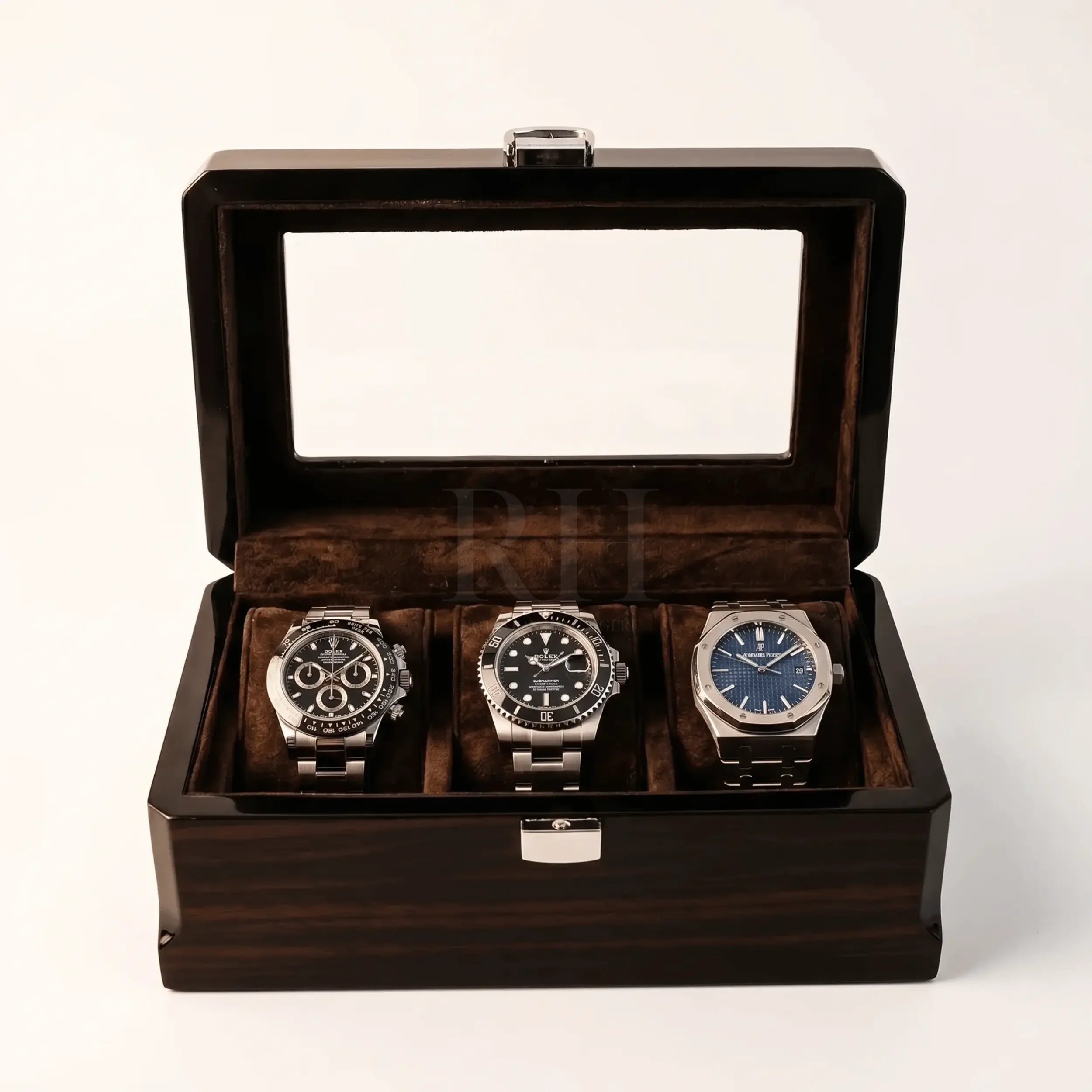 Velar 3 – Boite a montre de luxe pour 3 Montres vue 8 | Rotation Horlogere