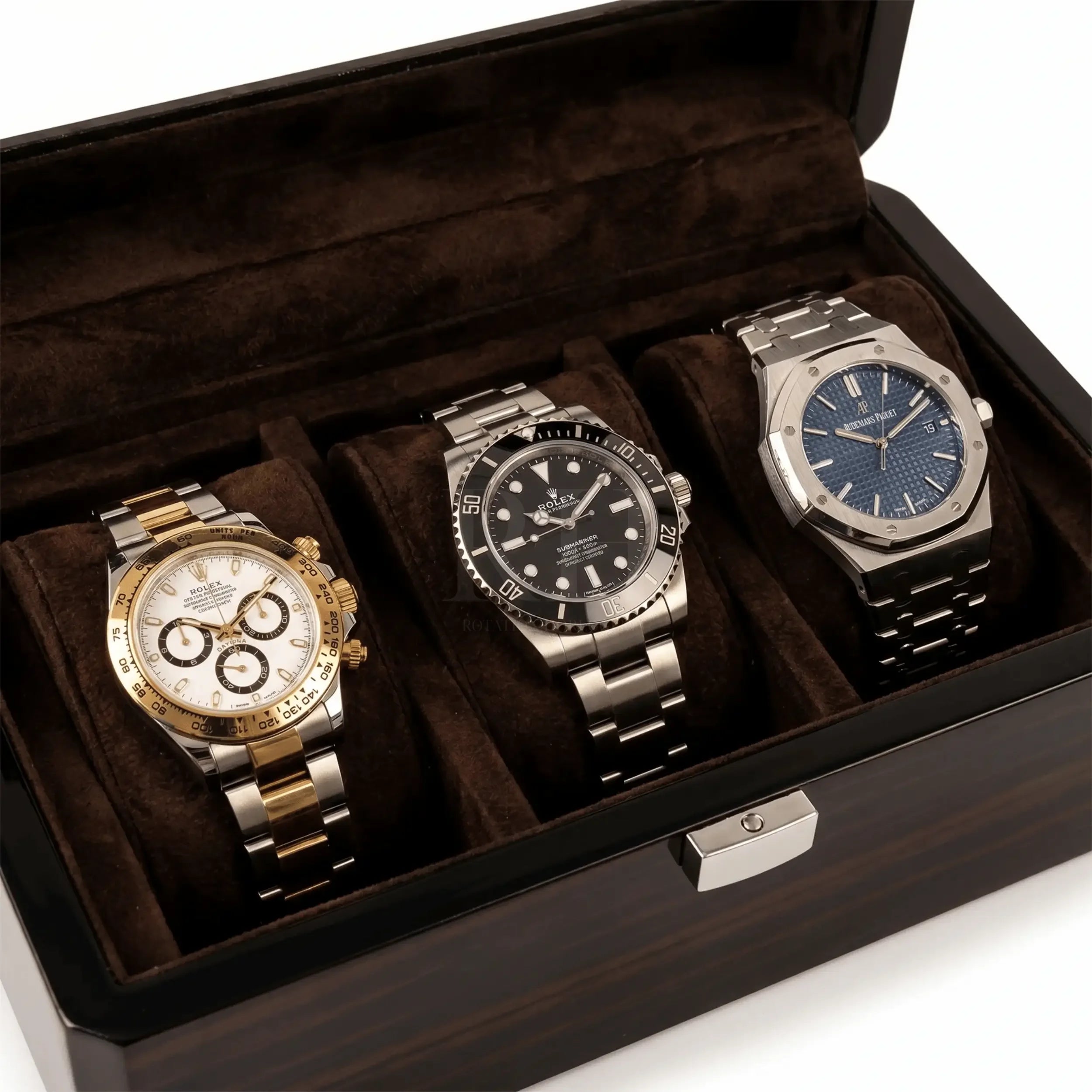 Velar 3 – Boite a montre de luxe pour 3 Montres vue 3 | Rotation Horlogere