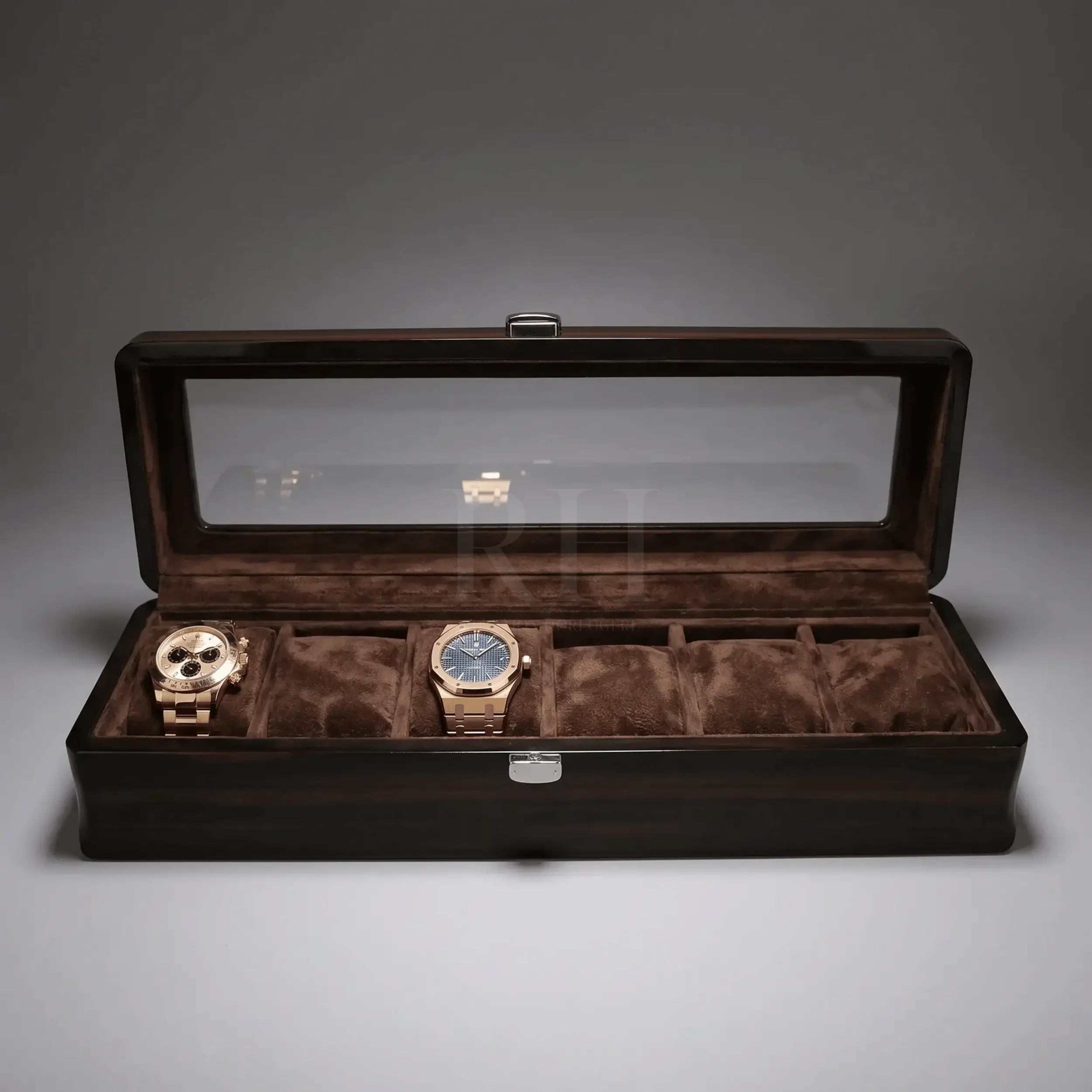 Velar 6 – Boite à montre de luxe pour 6 Montres | Rotation Horlogere | 3